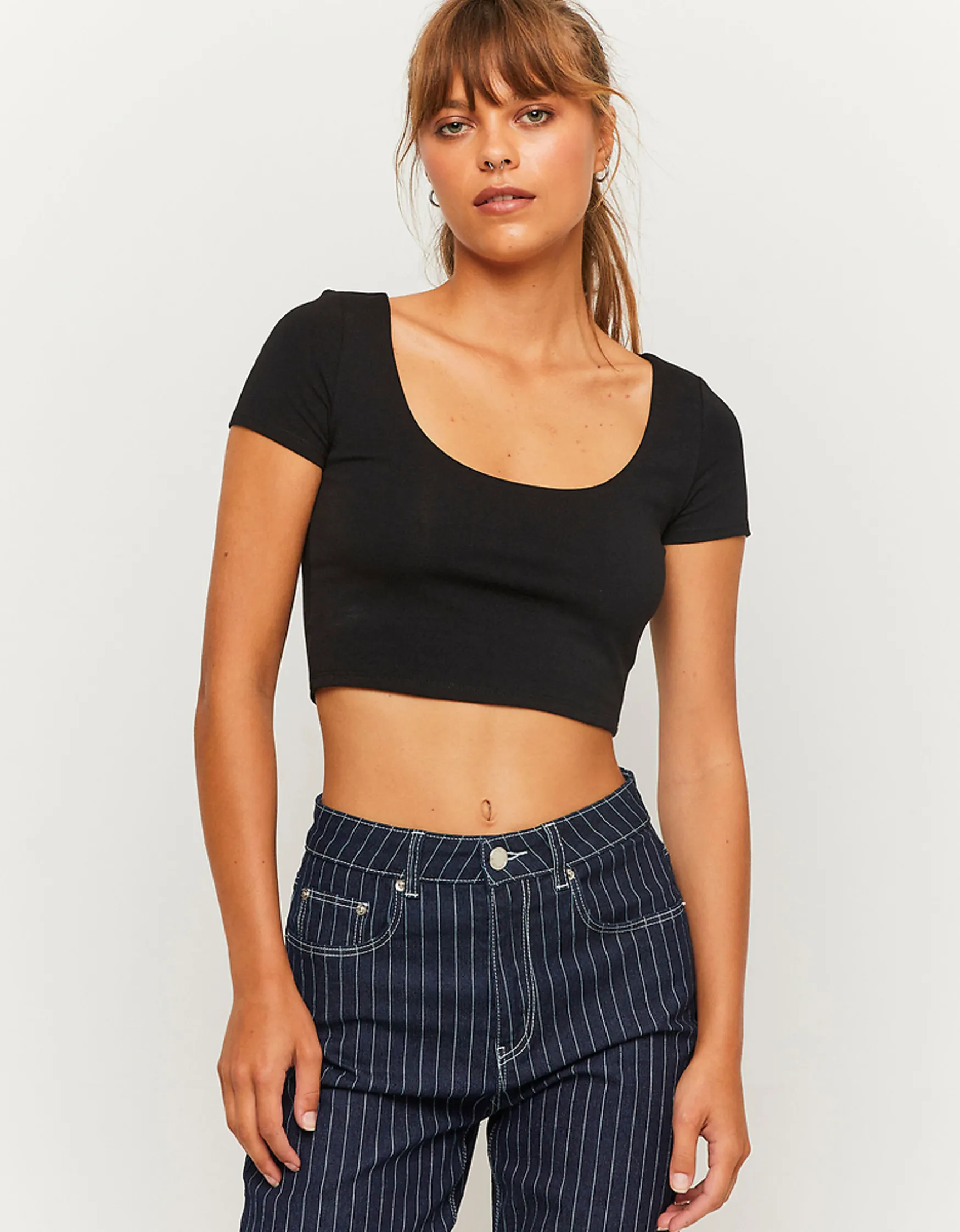 Tally Weijl Basic Cropped T-Shirt^ Basic T-Shirts