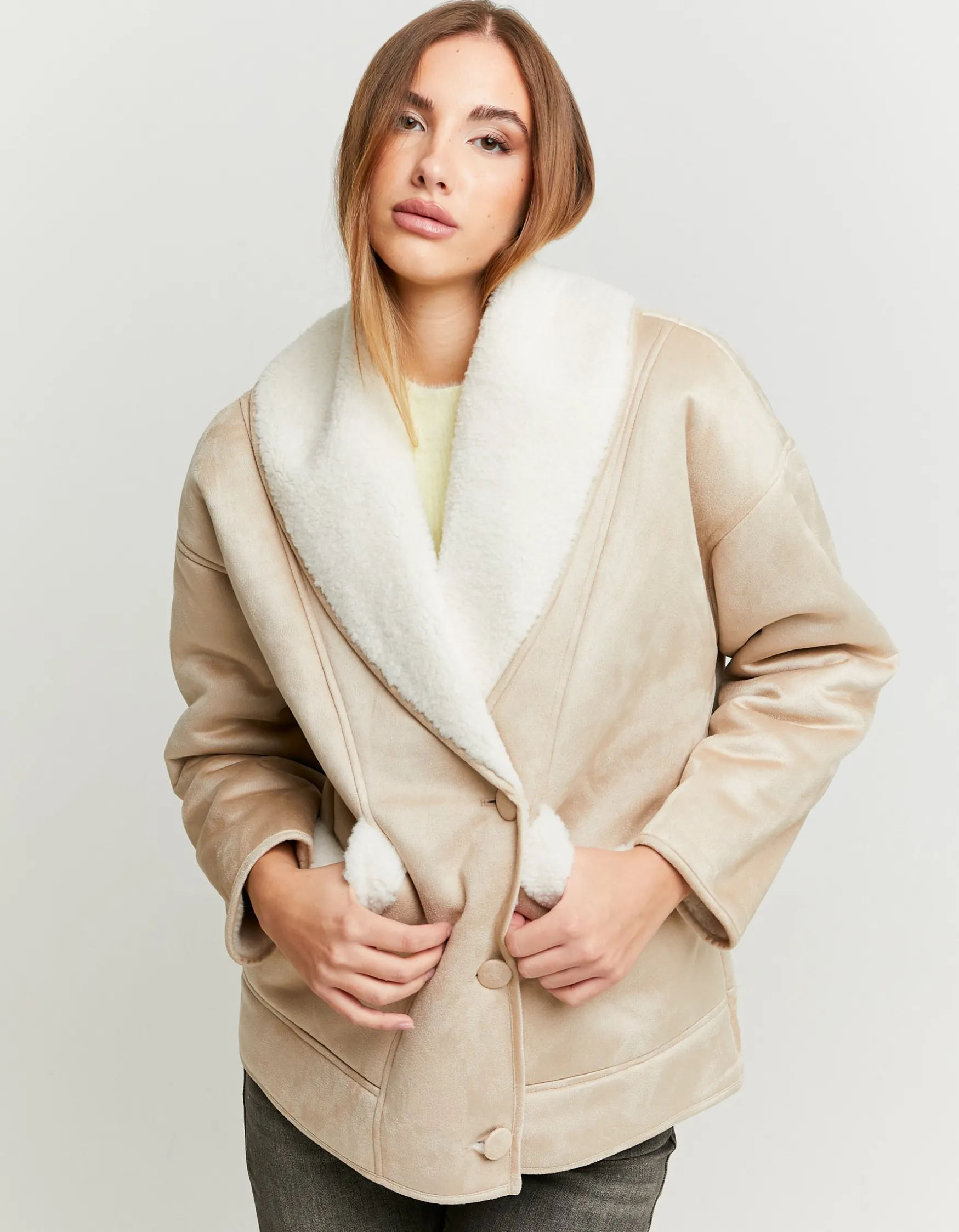 Tally Weijl Faux Shearling Jacke^ Jacken