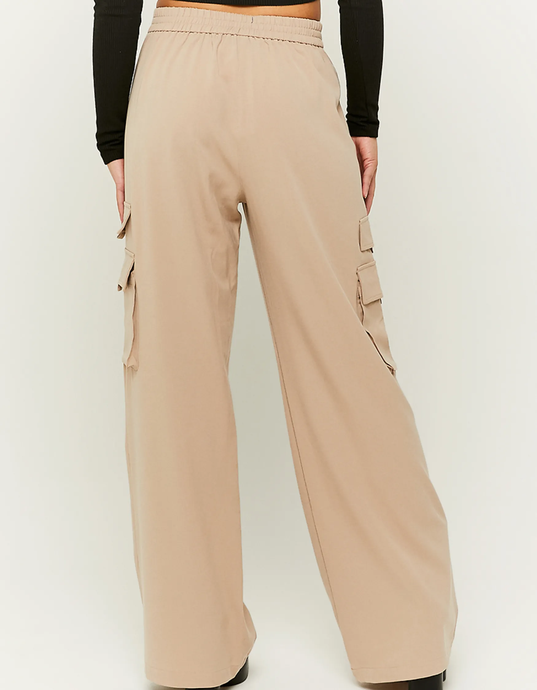 Tally Weijl Beige Wide Leg Cargo Trousers^ Cargo & Parachute