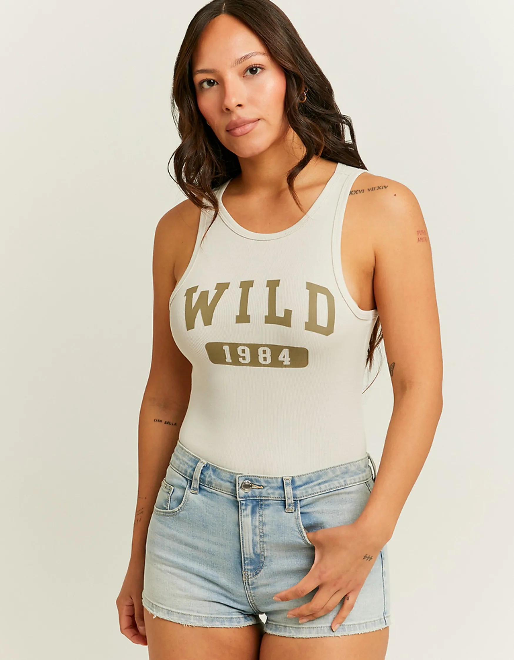 Tally Weijl s Cropped Bedrucktes Tank Top^ T-Shirts Mit Print