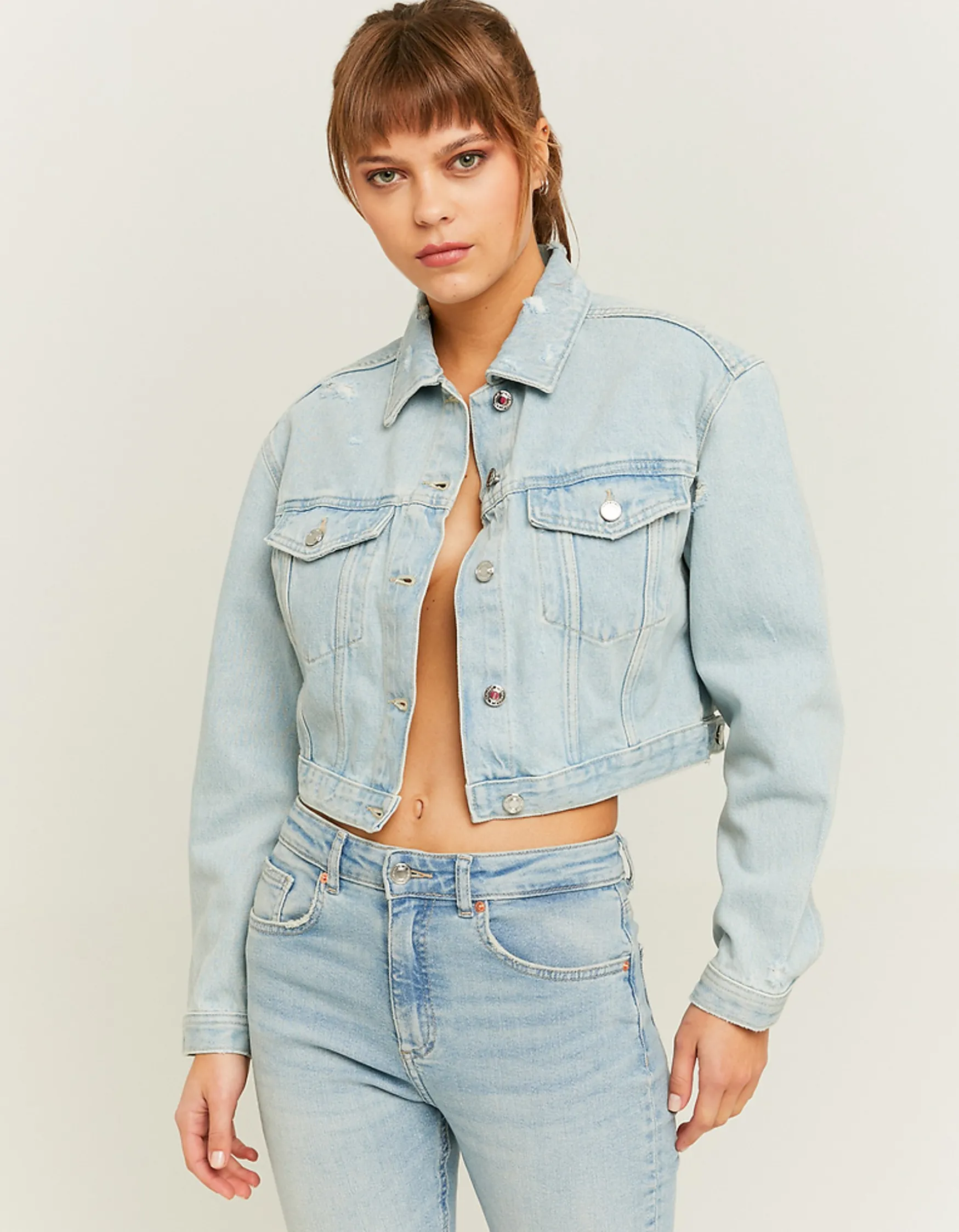 Tally Weijl e Cropped Denim Jacke^ Jacken