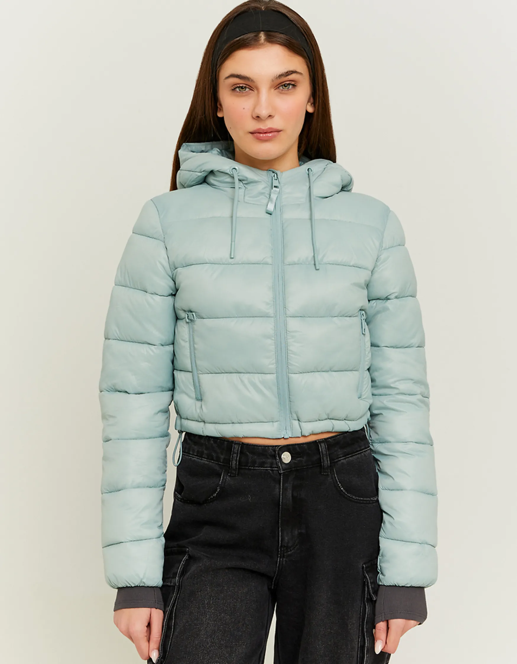 Tally Weijl Blaue Cropped padded-Jacke^ Jacken