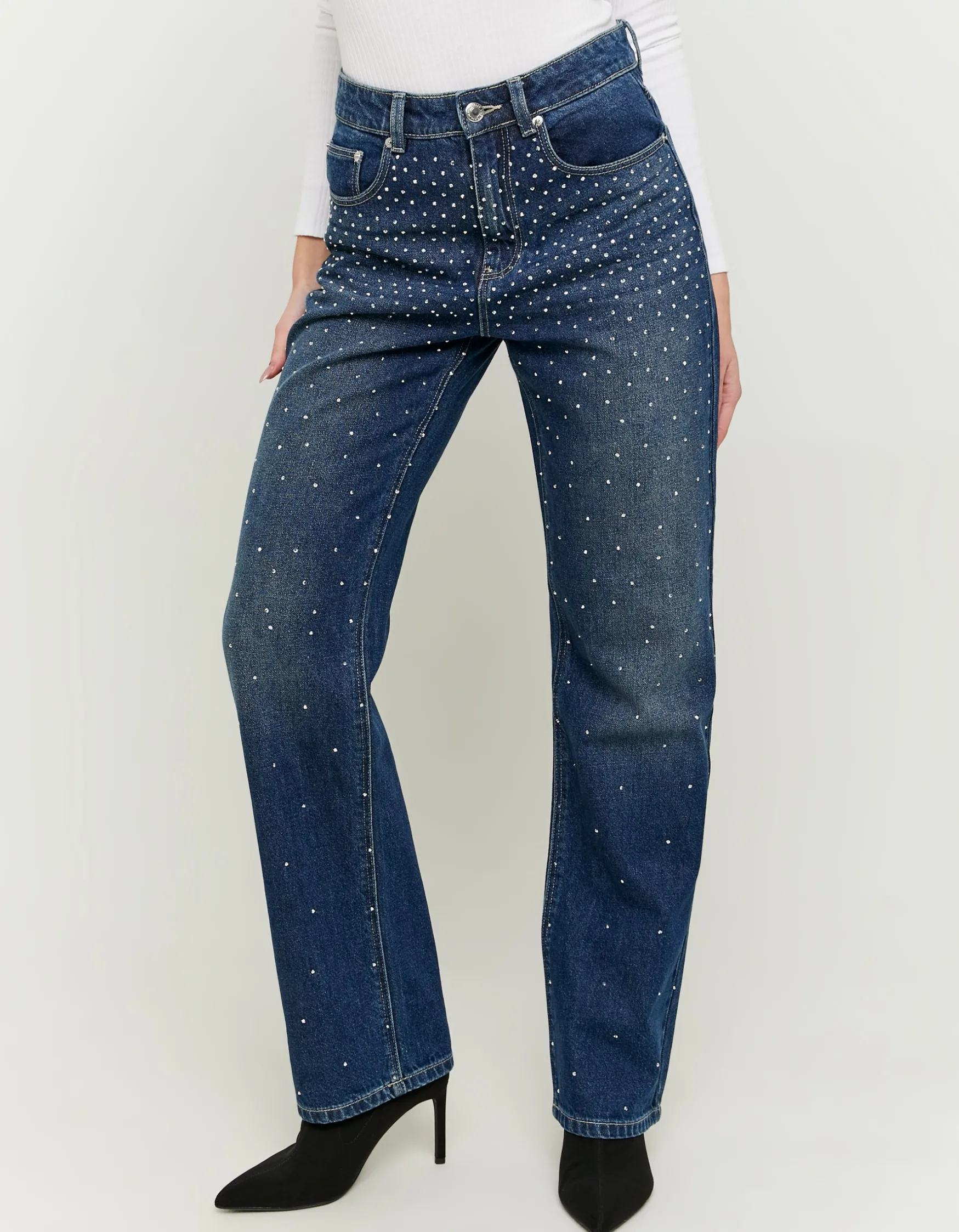 Tally Weijl e Straight Leg Jeans mit Strass^ Jeans