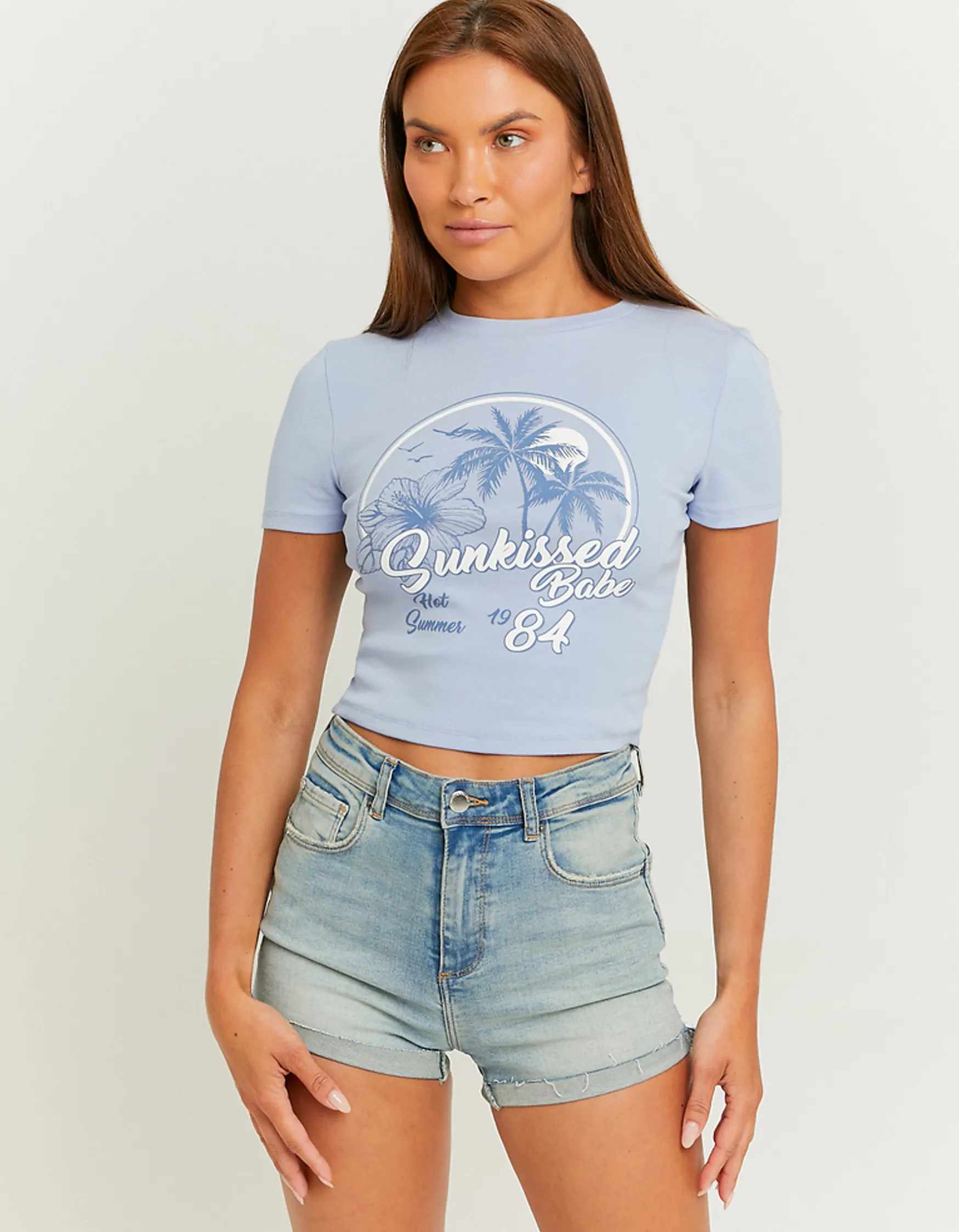 Tally Weijl es Crop T-Shirt mit Print^ T-Shirts Mit Print