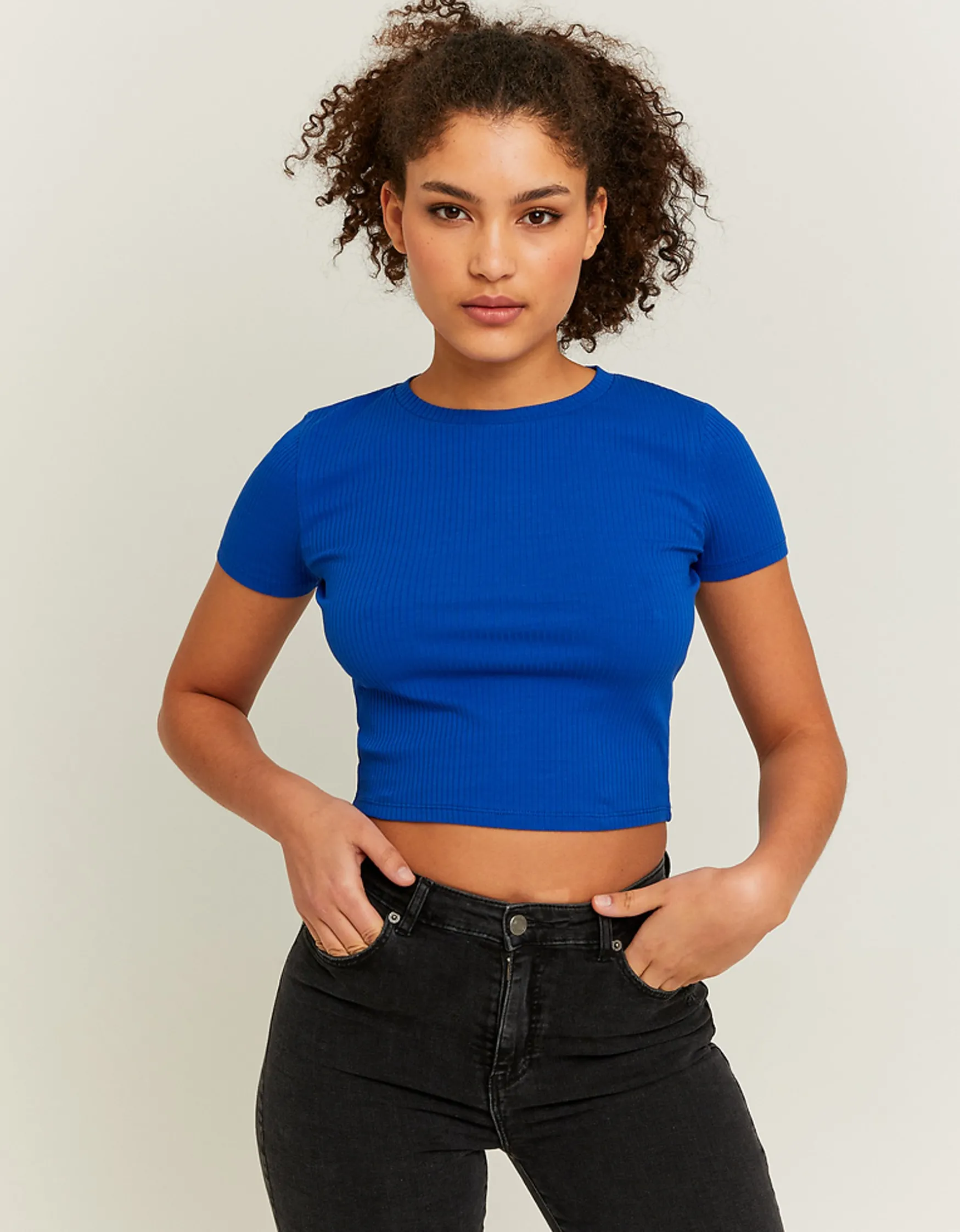 Tally Weijl es Cropped Basic T-Shirt^ Basic T-Shirts