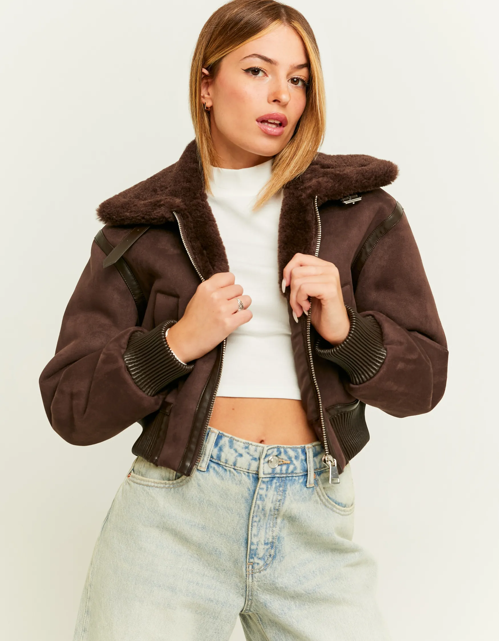 Tally Weijl e Bomber Aviator Jacke^ Jacken