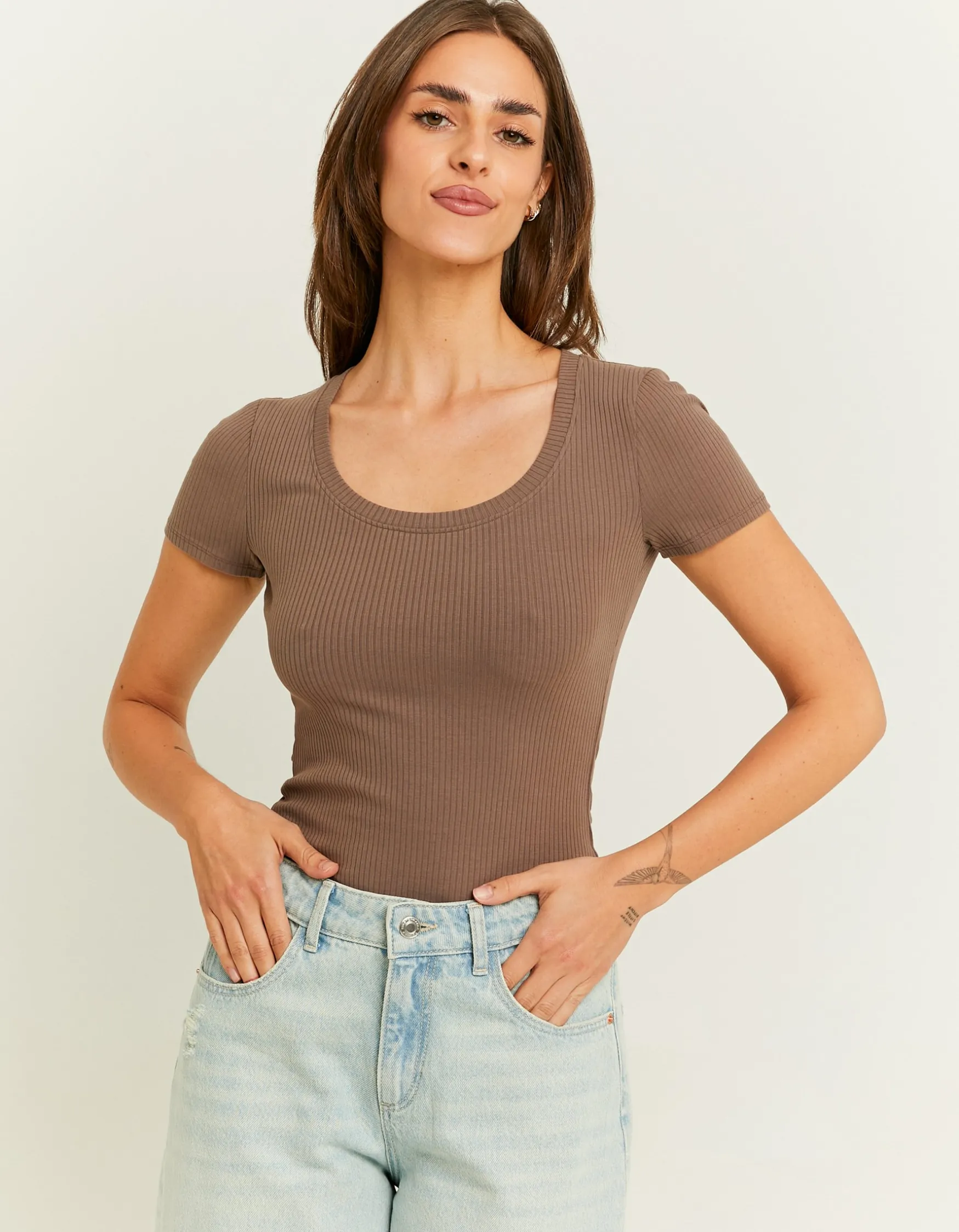 Tally Weijl es Basic Regular Fit T-Shirt^ Basic T-Shirts