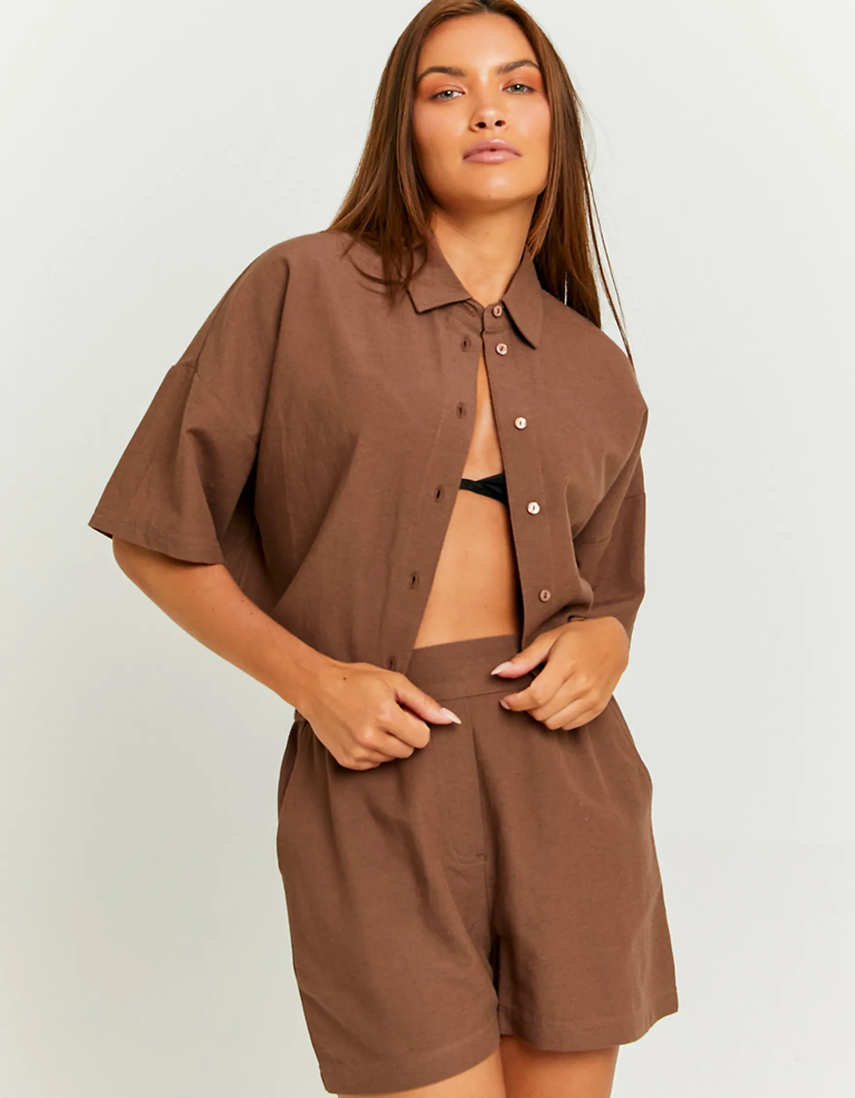 Tally Weijl es lockeres Leinen Shirt^ Blusen & Hemden