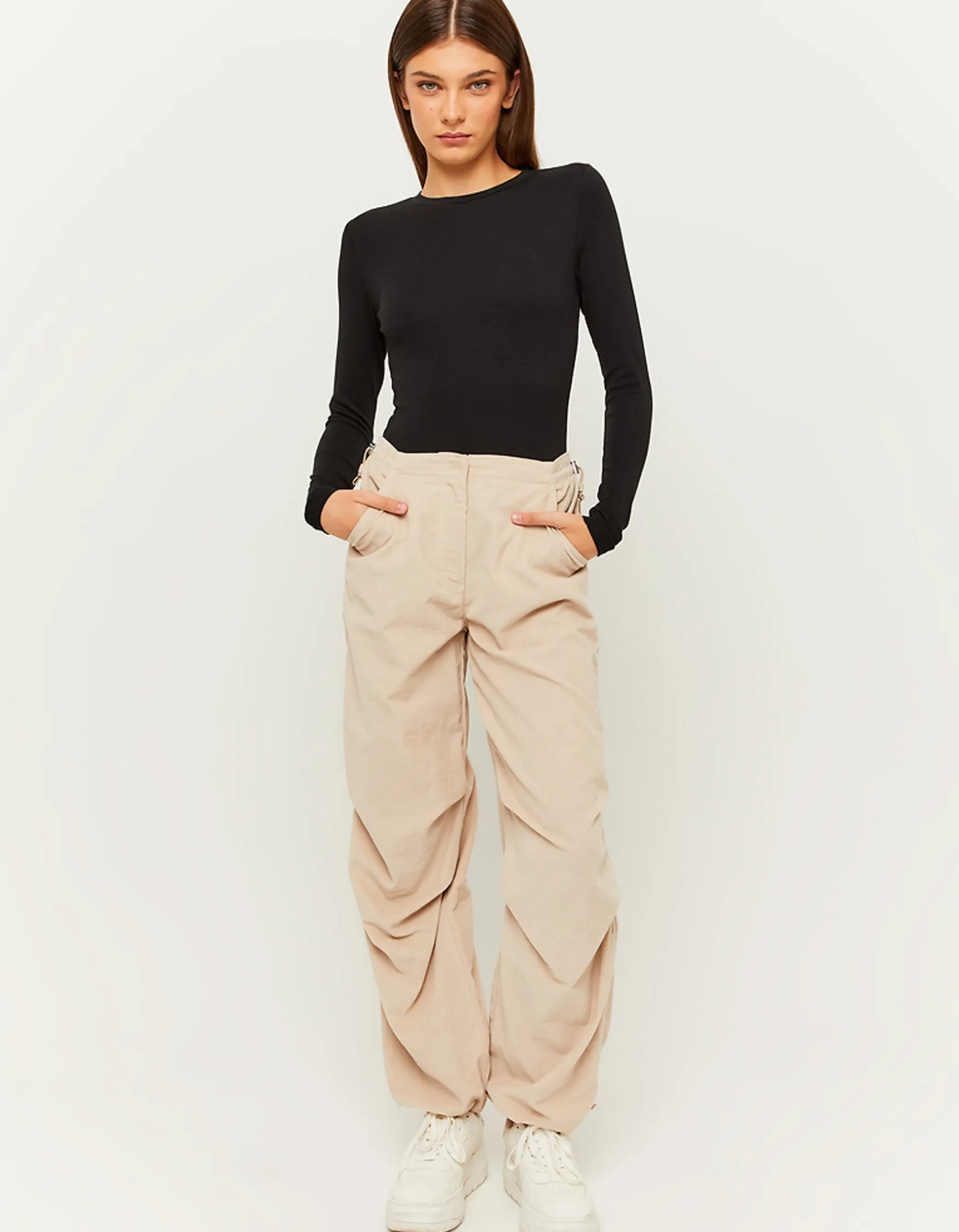 Tally Weijl Corduroy Parachute Trouser with Pleats^ Hosen | Cargo & Parachute