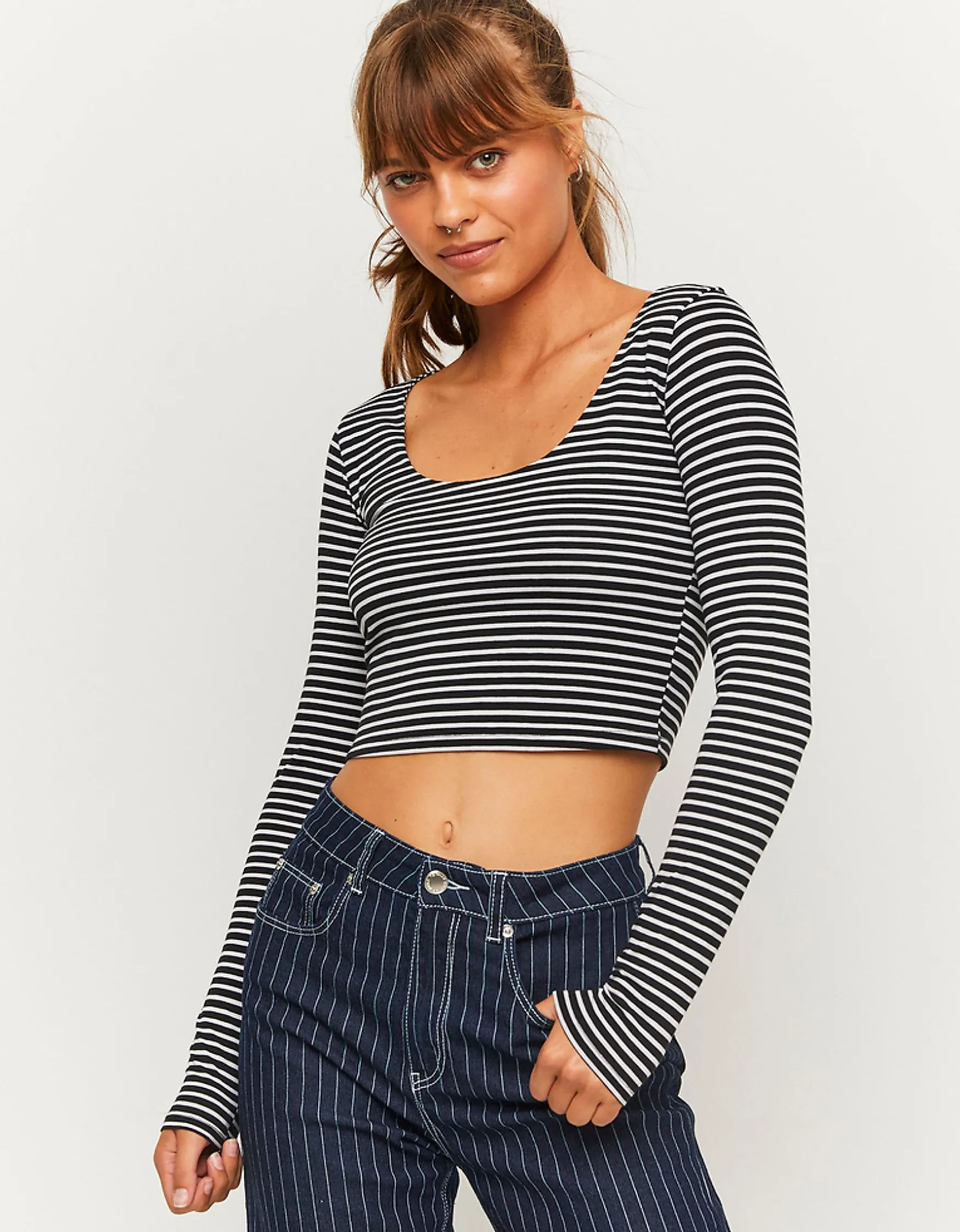 Tally Weijl Cropped Basic T-Shirt^ Basic T-Shirts