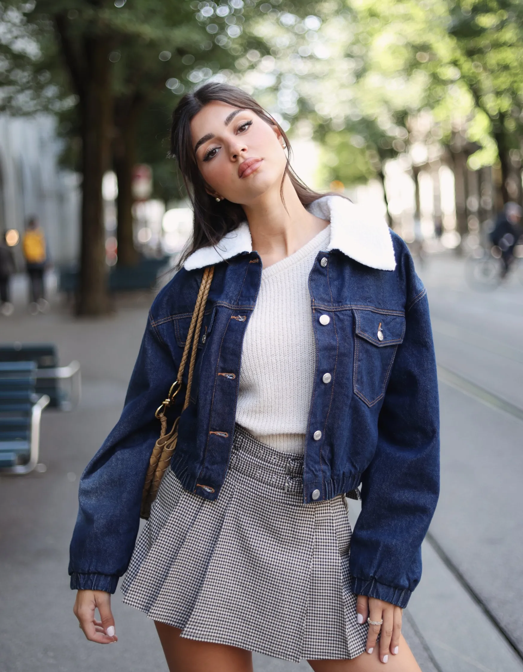 Tally Weijl Denimjacke mit Faux-Fell-Kragen^ Jacken