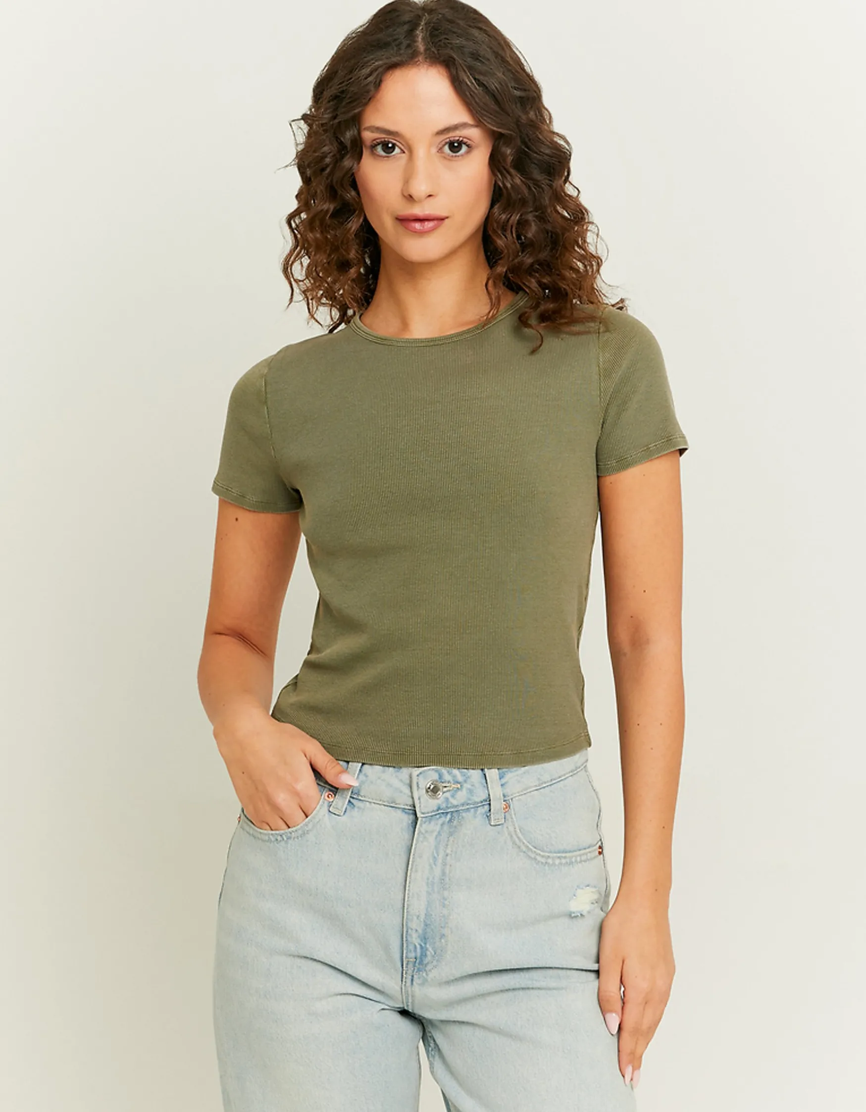 Tally Weijl Dunkeles Basic T-Shirt^ Basic T-Shirts