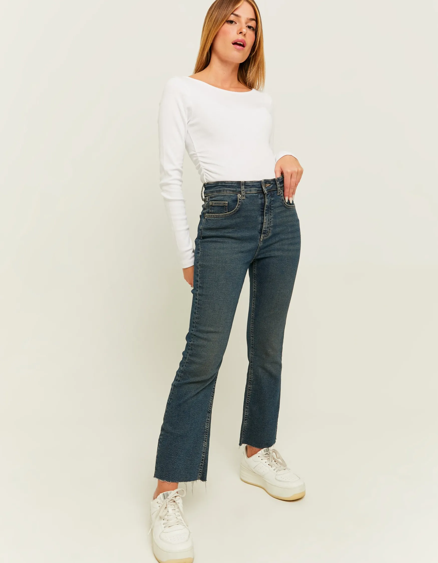 Tally Weijl Dunkle Cropped Flare Jeans^ Jeans