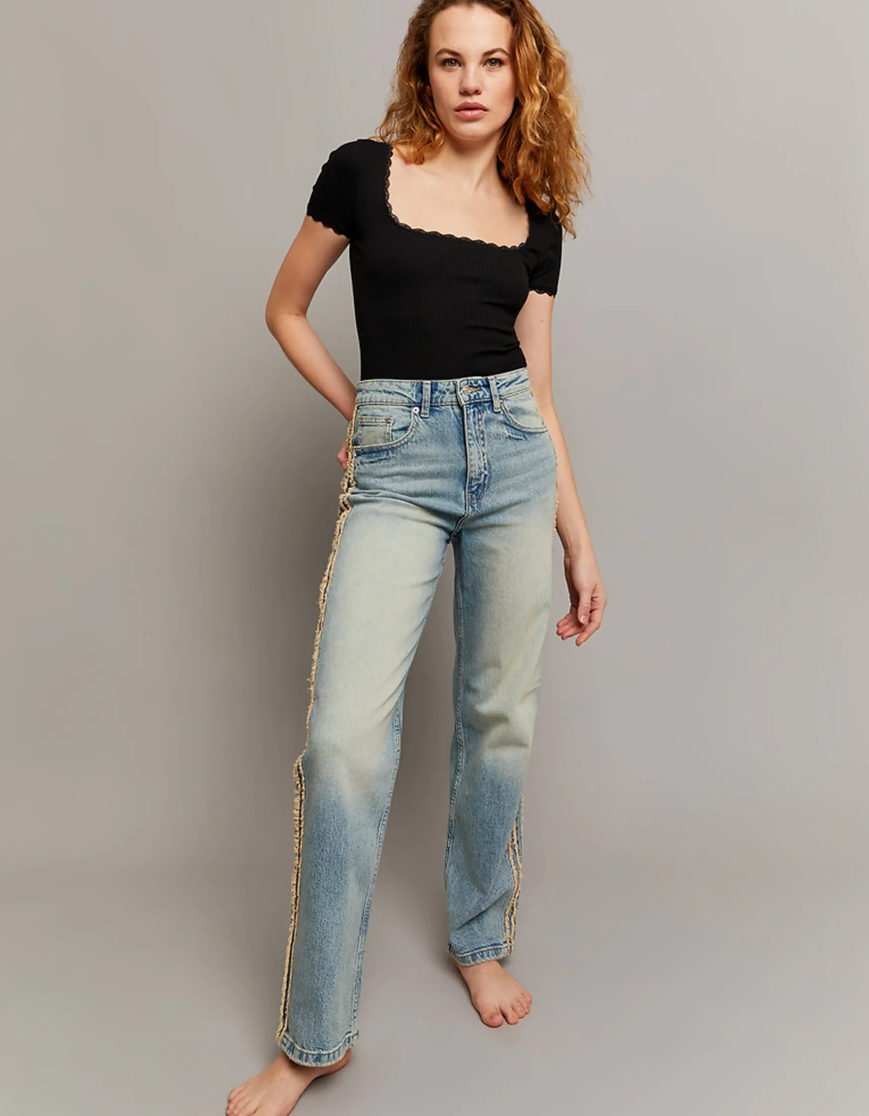 Tally Weijl Fancy High Waist Straight Leg Jeans^ Jeans