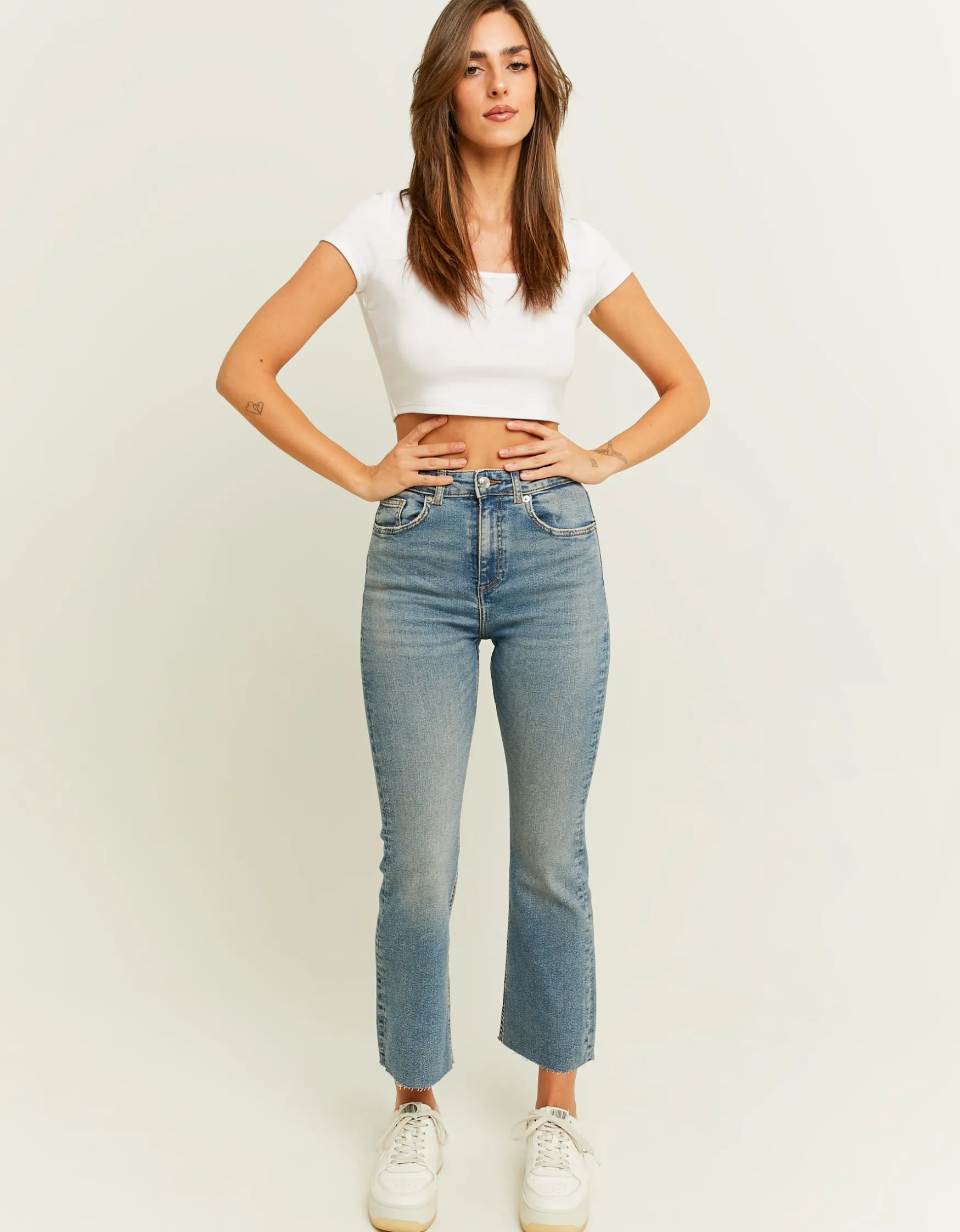 Tally Weijl Gekürzte High-Waist-Flare-Jeans^ Jeans