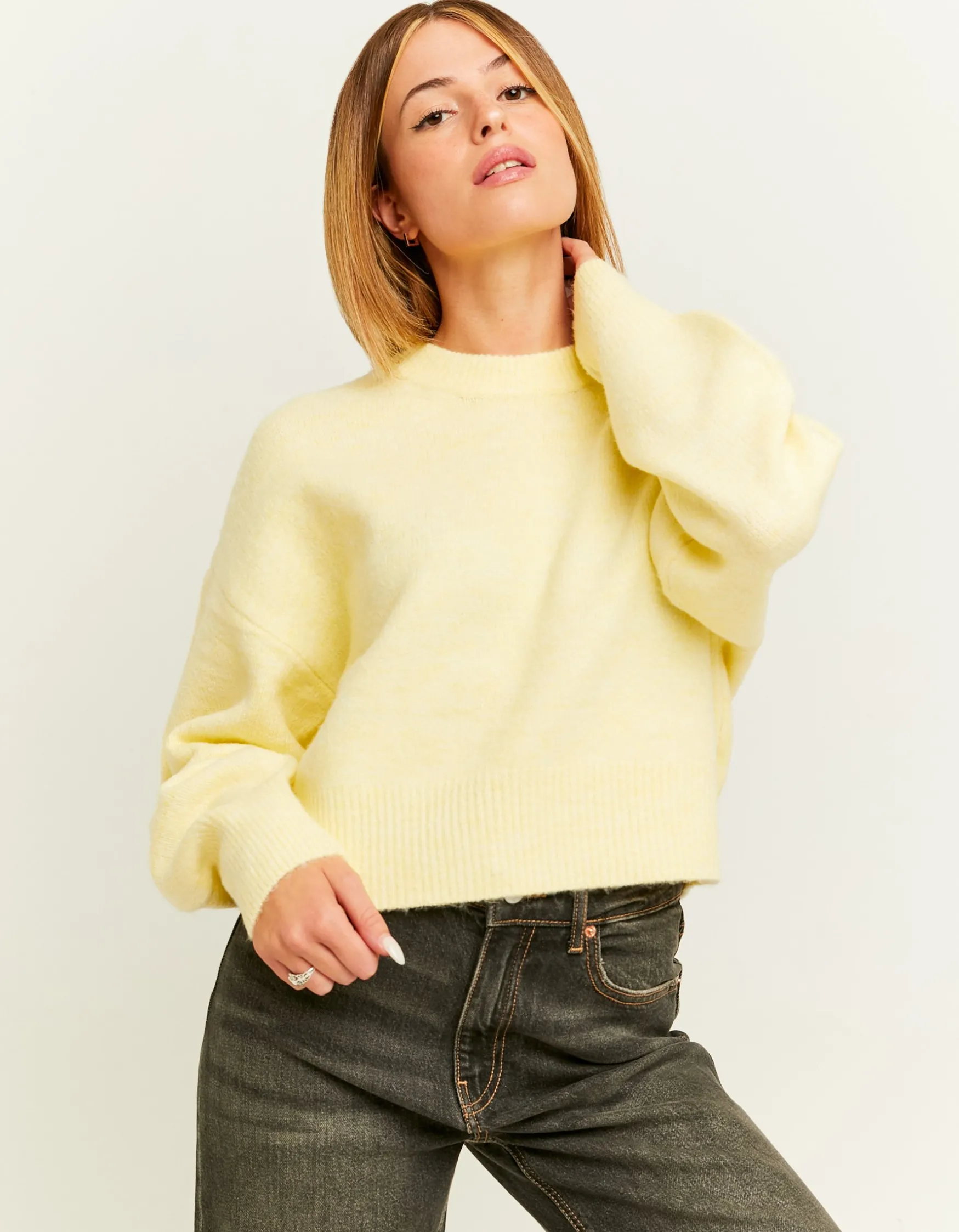 Tally Weijl er Cropped Basic Pullover^ Strick