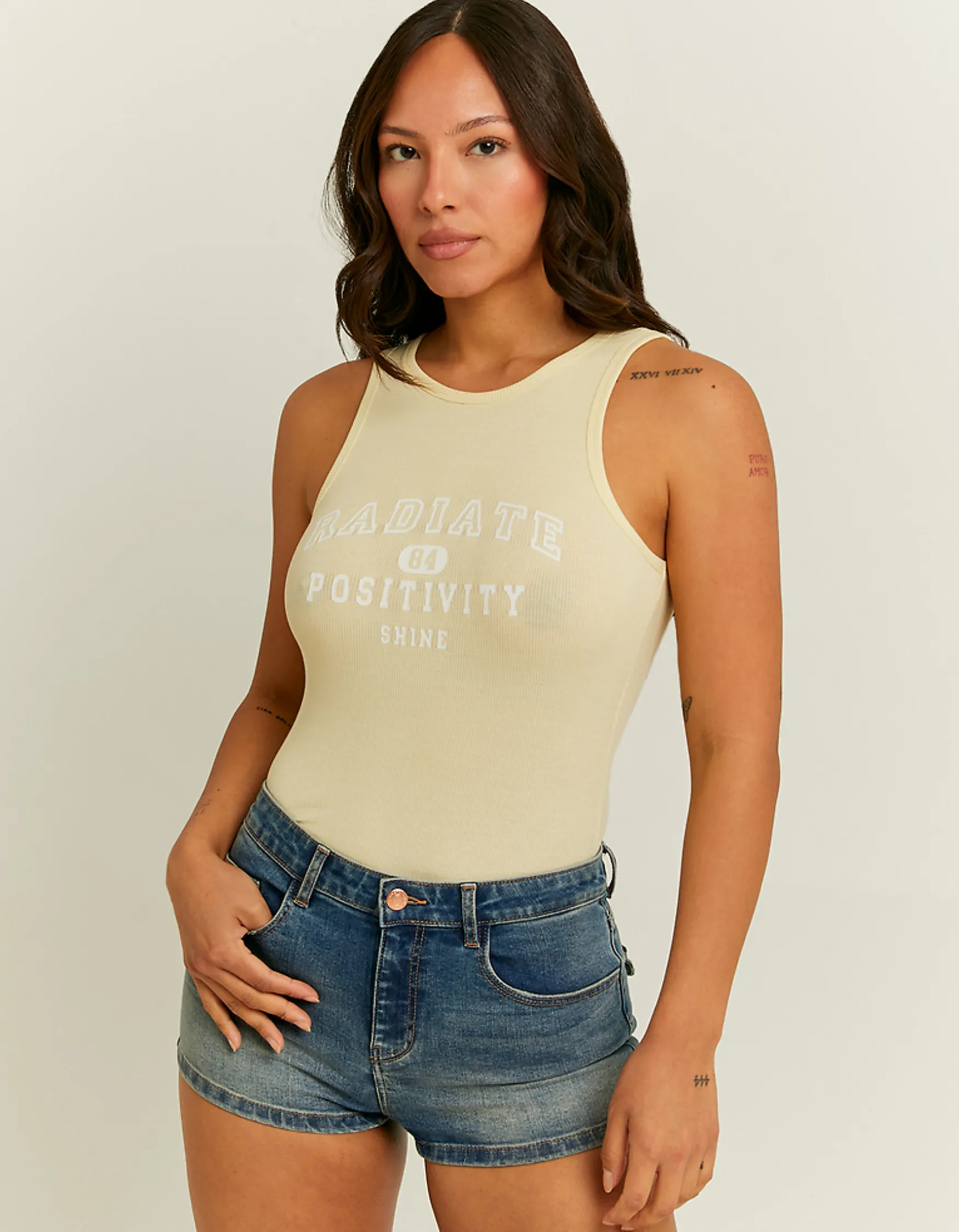 Tally Weijl es Cropped Bedrucktes Tank Top^ T-Shirts Mit Print