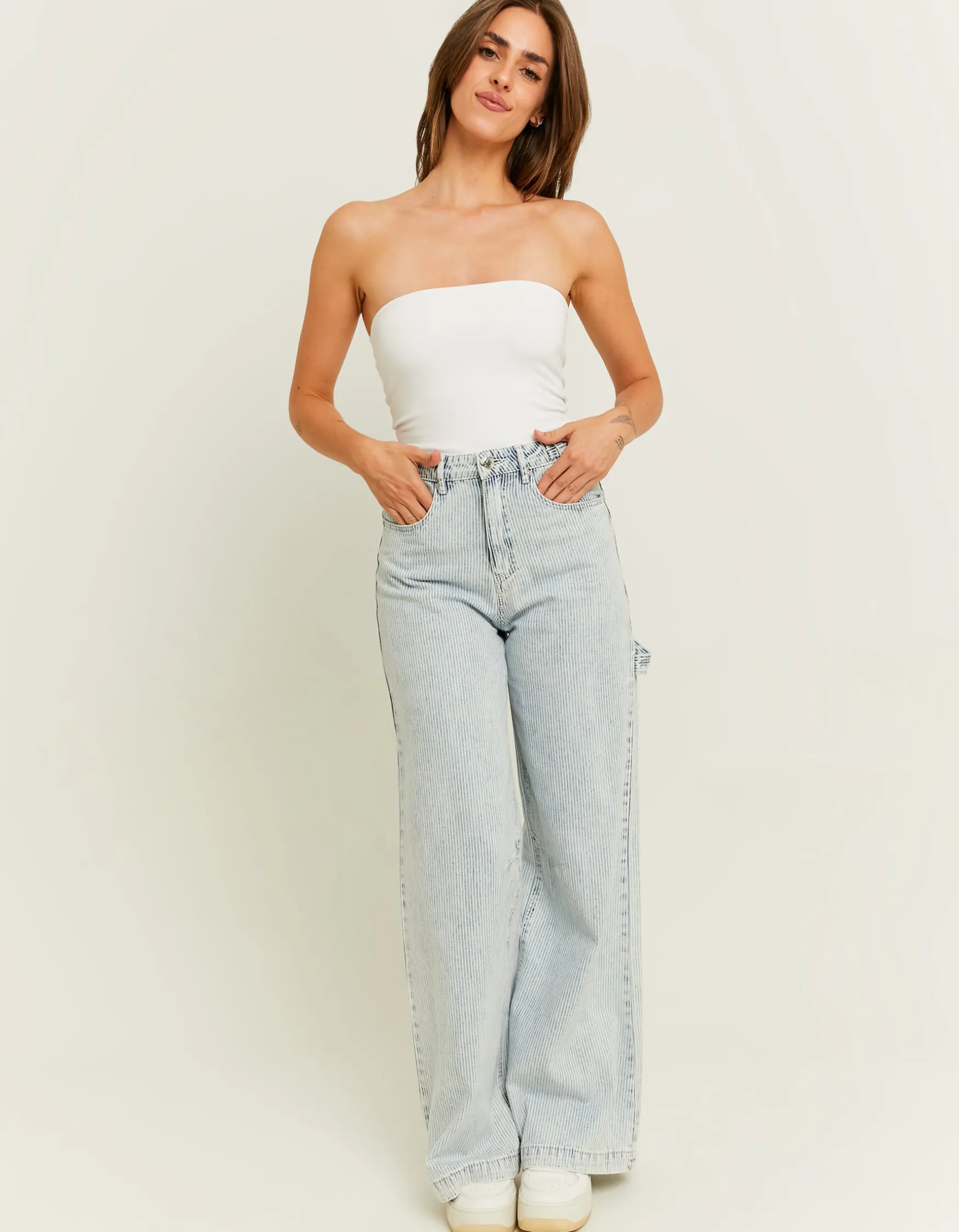 Tally Weijl Gestreifte Jeans mit weitem Bein^ Jeans