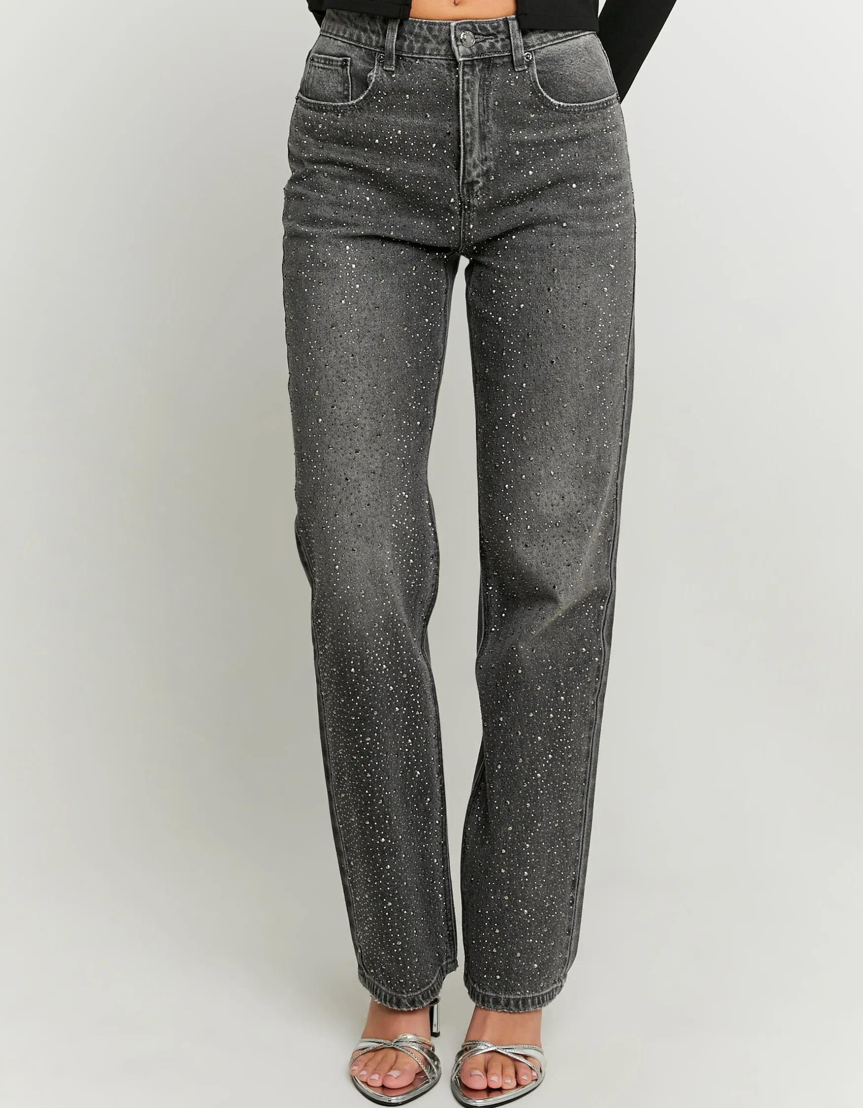 Tally Weijl e Straight Leg Jeans mit Strass^ Jeans