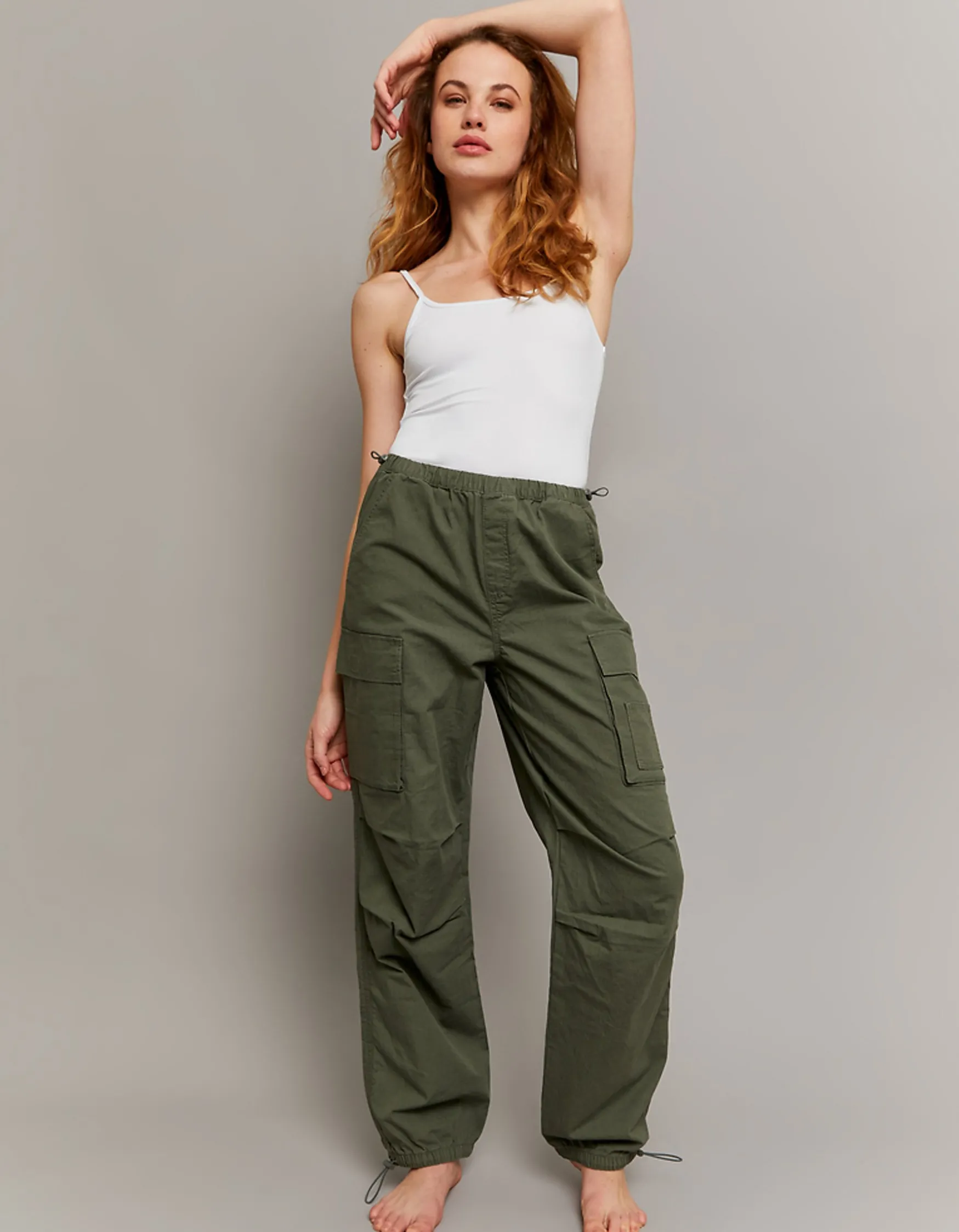 Tally Weijl e High Waist Cargo Parachute Hose^ Hosen | Cargo & Parachute