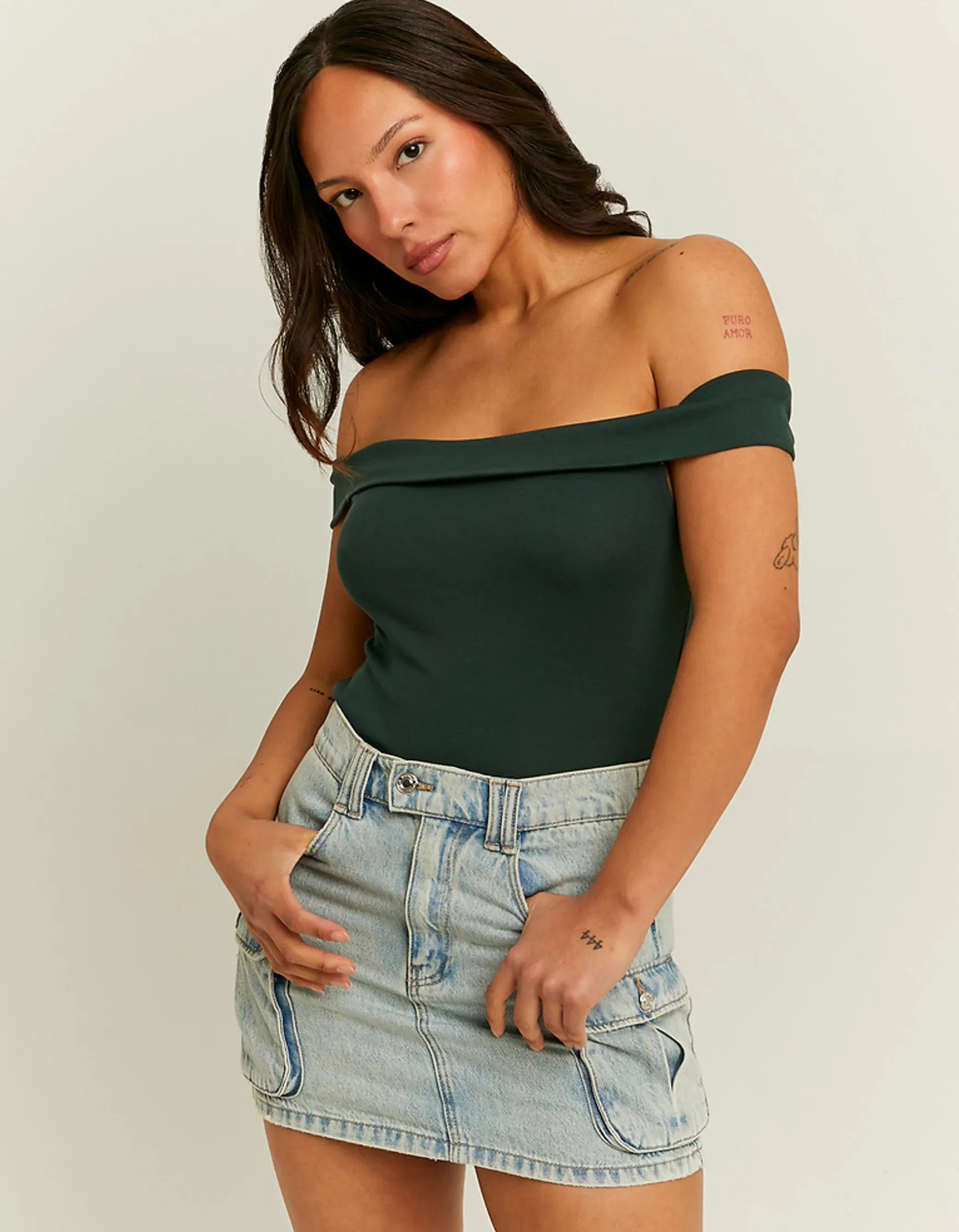 Tally Weijl es Basic Off Shoulder Tank Top^ Basic T-Shirts