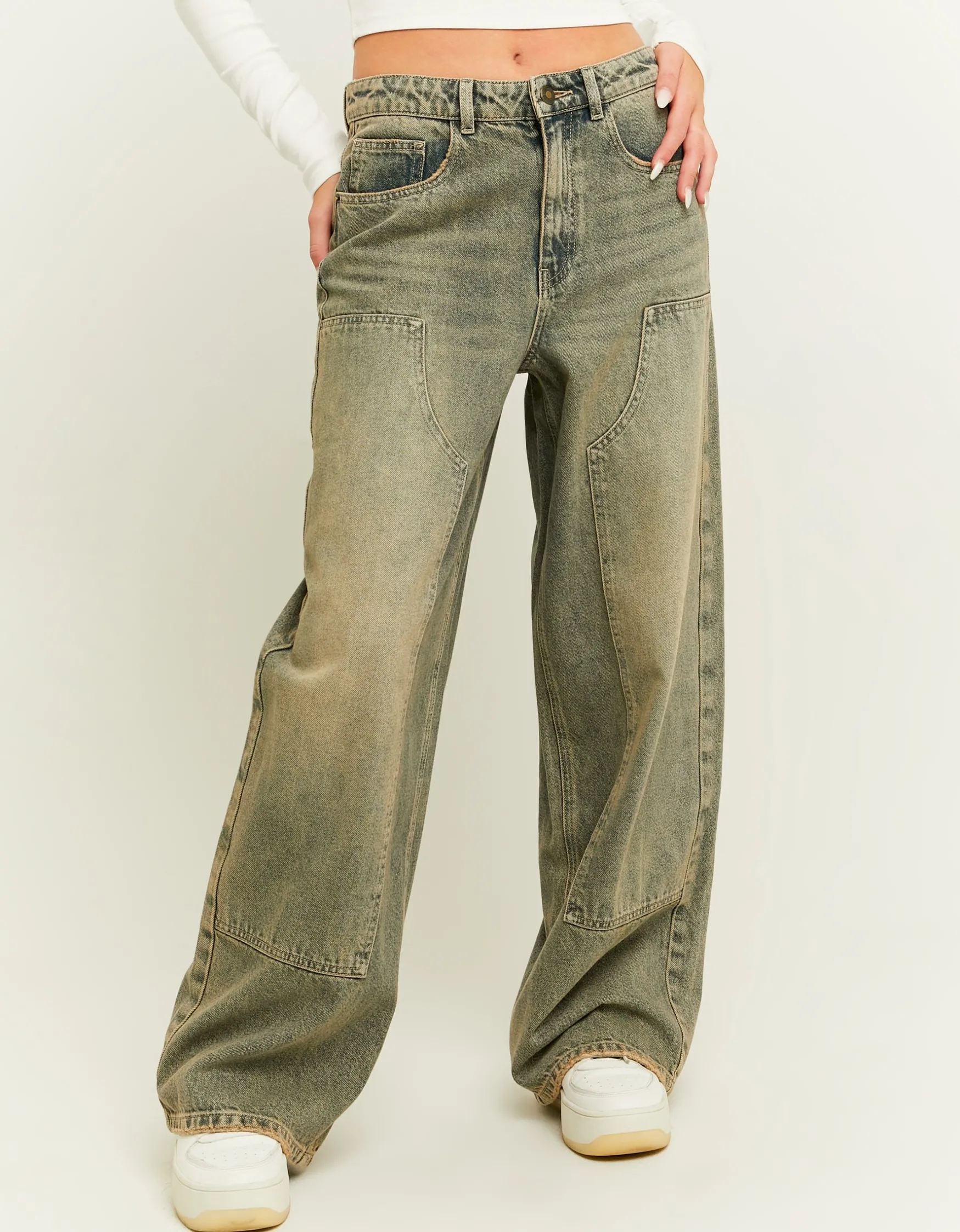 Tally Weijl Helle Skater Jeans mit Cargo-Taschen^ Jeans