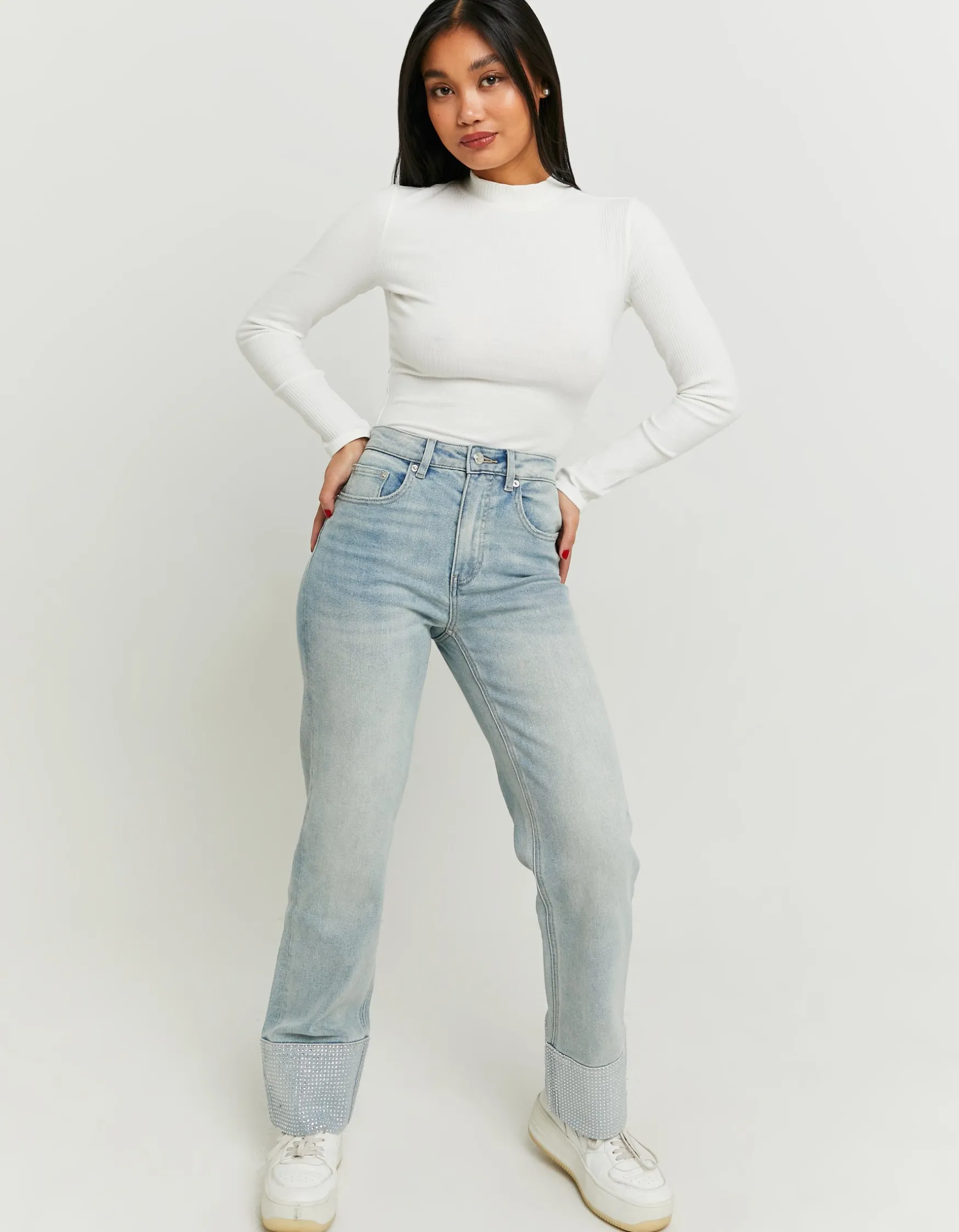 Tally Weijl High Waist Cropped Flare Jeans mit Strass^ Jeans