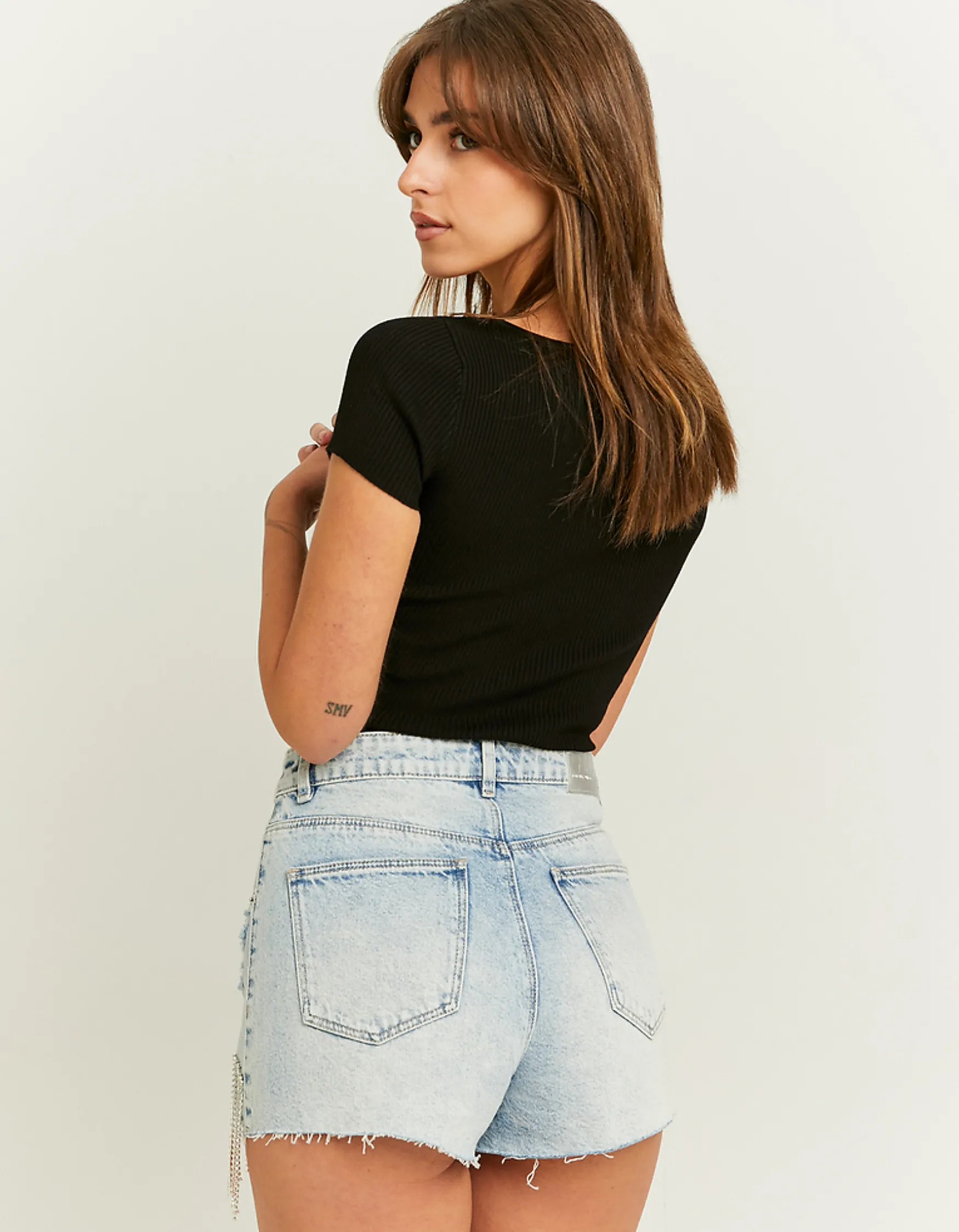 Tally Weijl High Waist Mom Shorts mit Strass^ Shorts