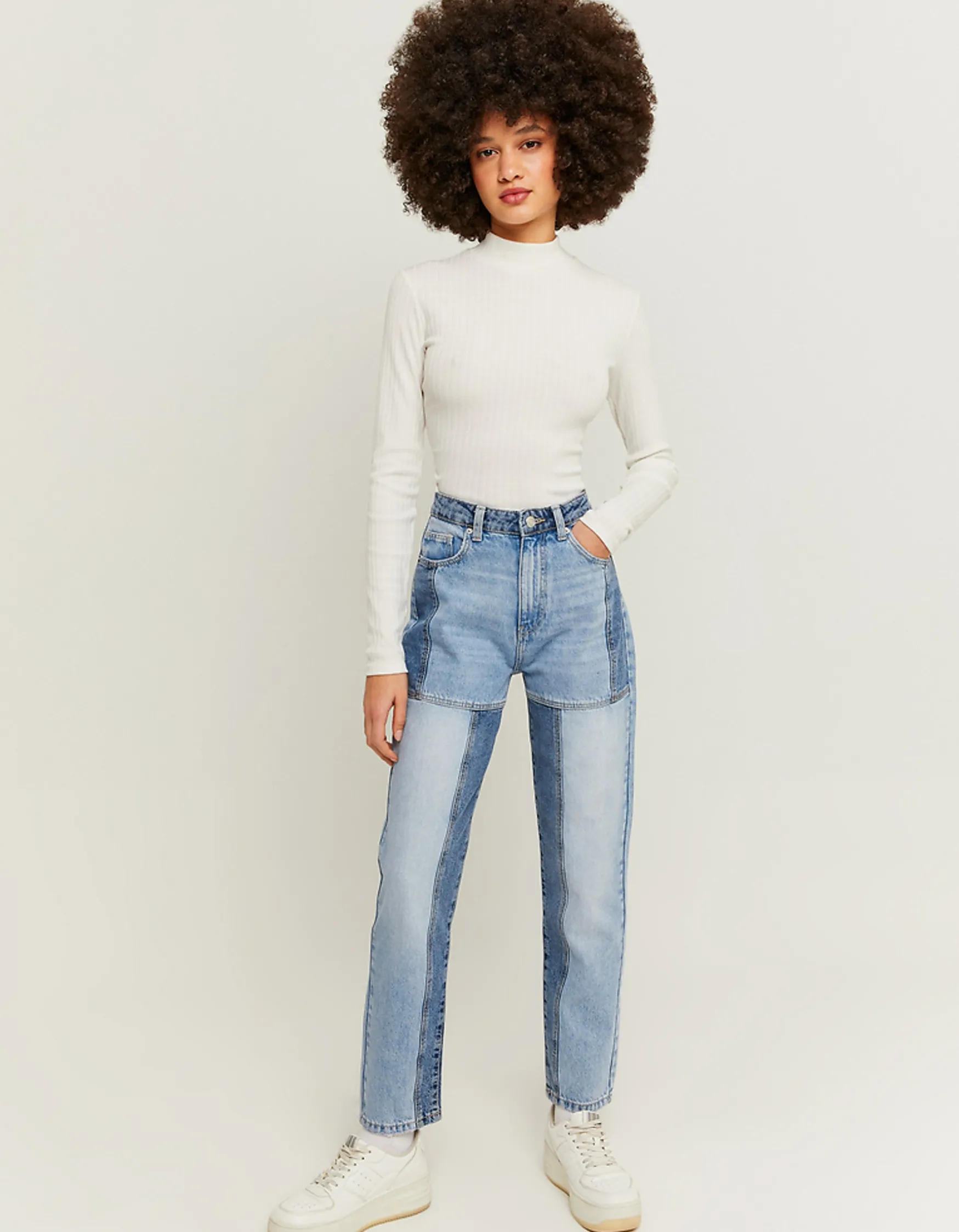 Tally Weijl High Waist Patchwork Mom Jeans^ Jeans