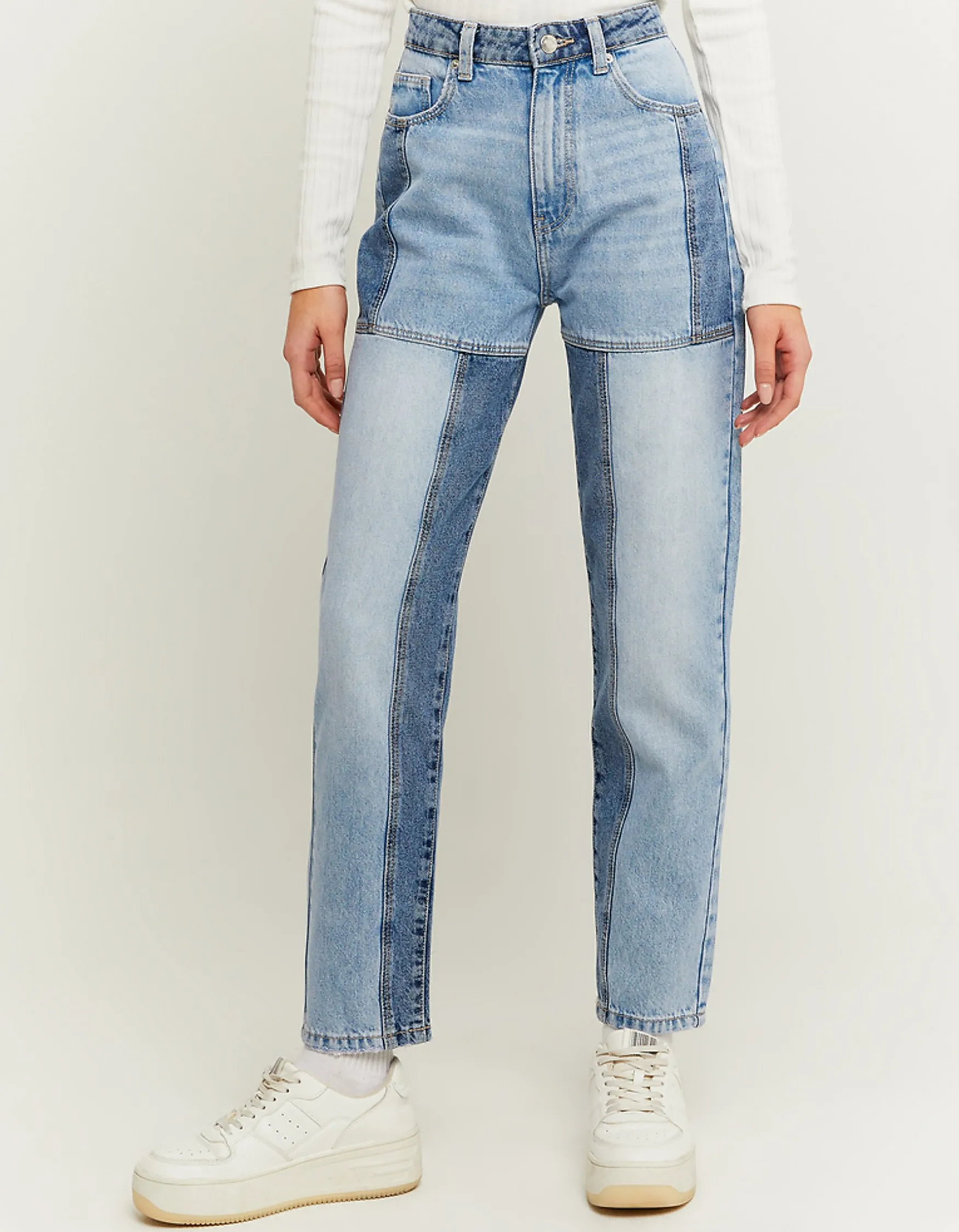 Tally Weijl High Waist Patchwork Mom Jeans^ Jeans