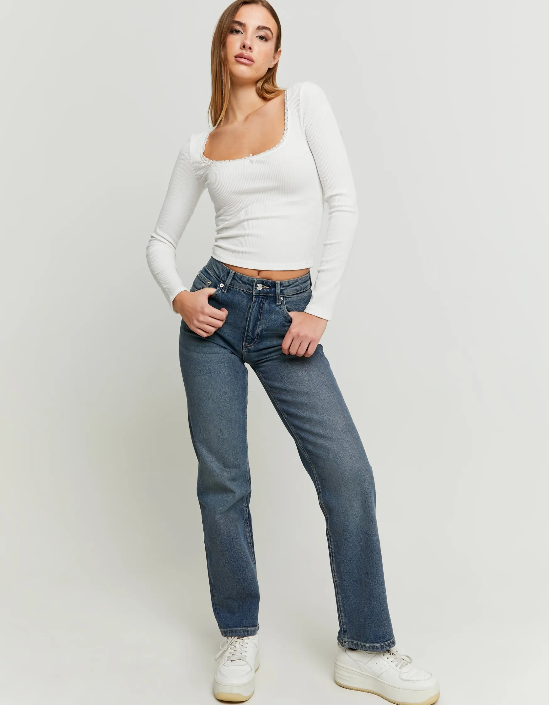 Tally Weijl High Waist Straight Leg Jeans^ Jeans