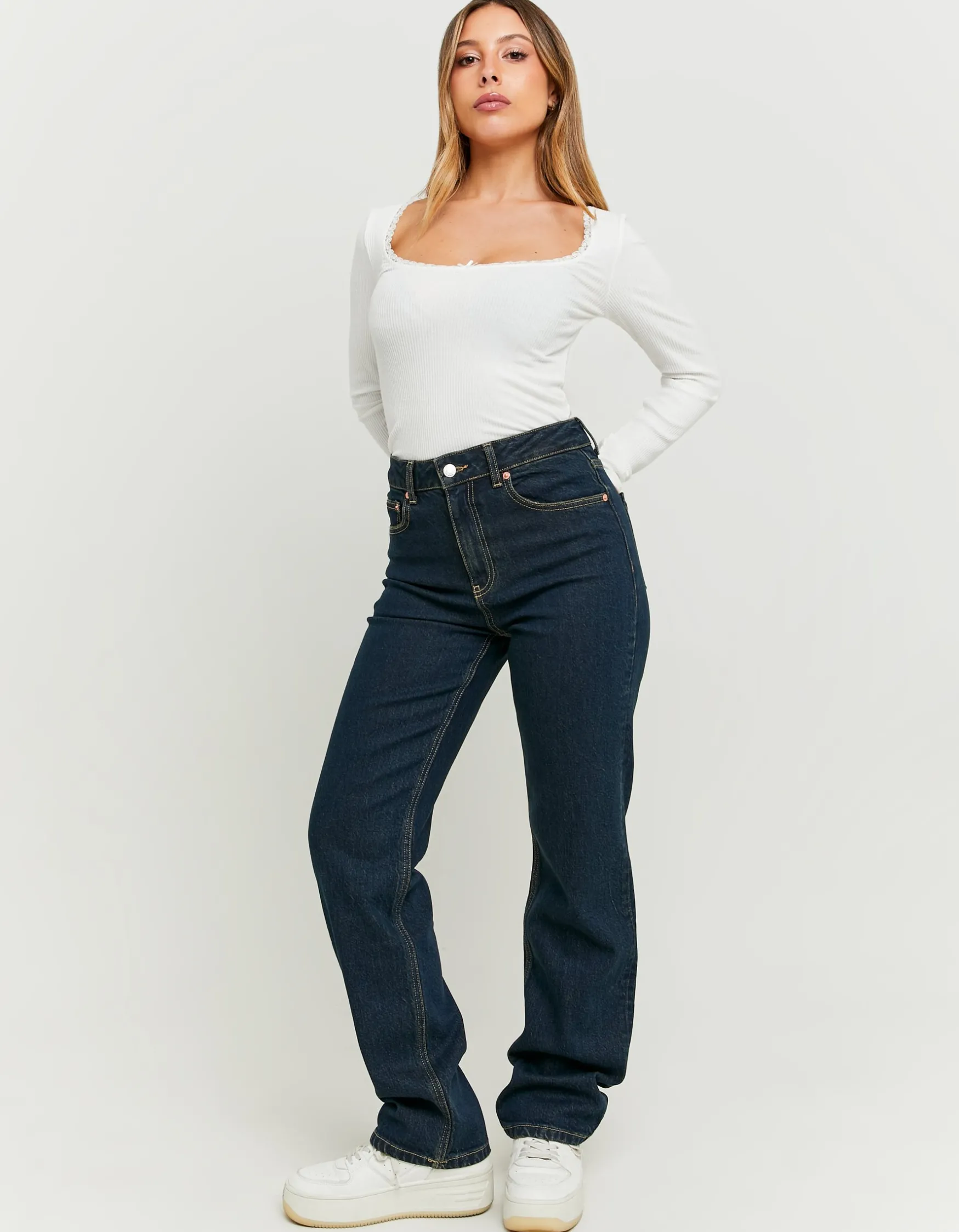 Tally Weijl High Waist Straight Leg Jeans^ Jeans