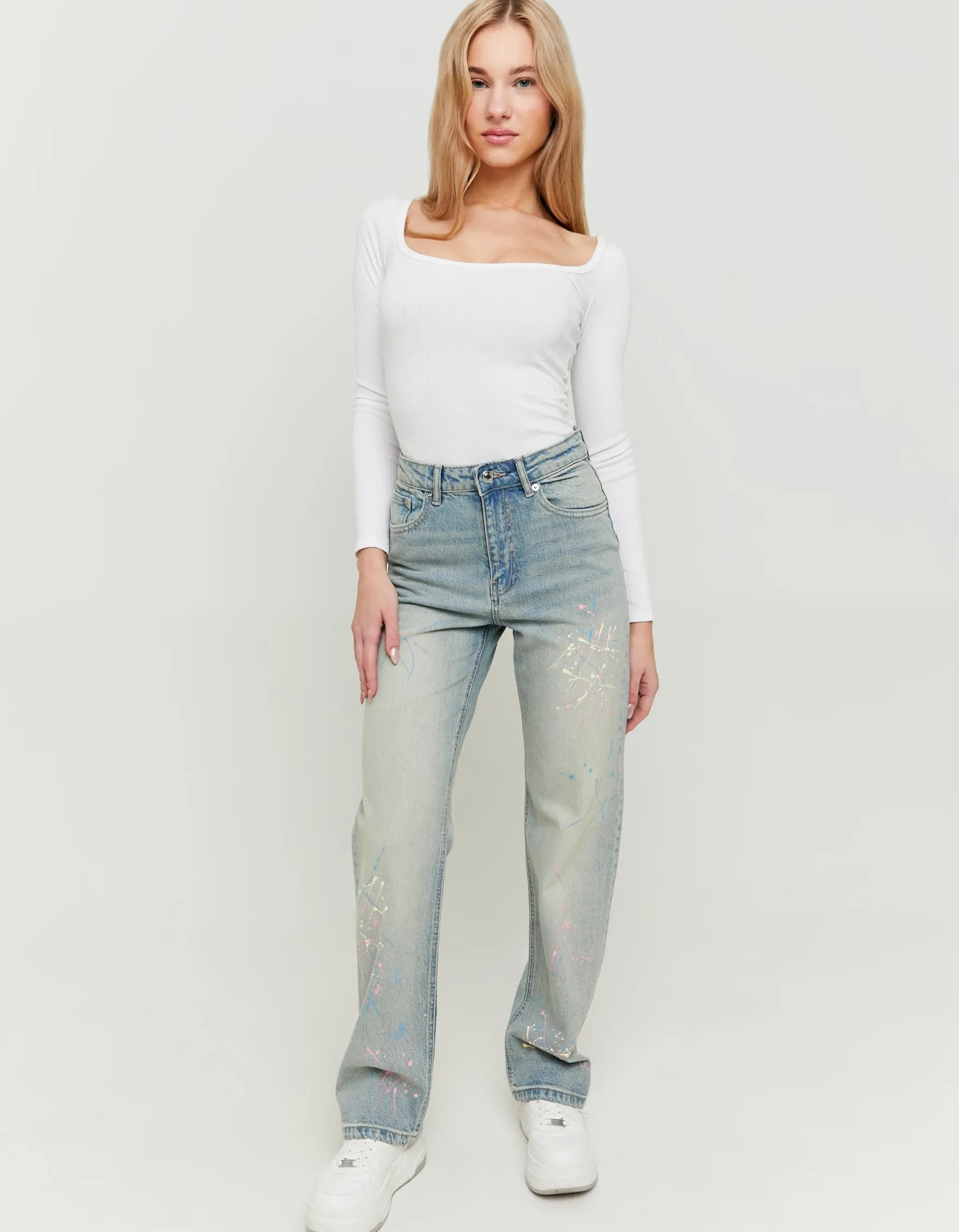 Tally Weijl High Waist Straight Leg Jeans^ Jeans