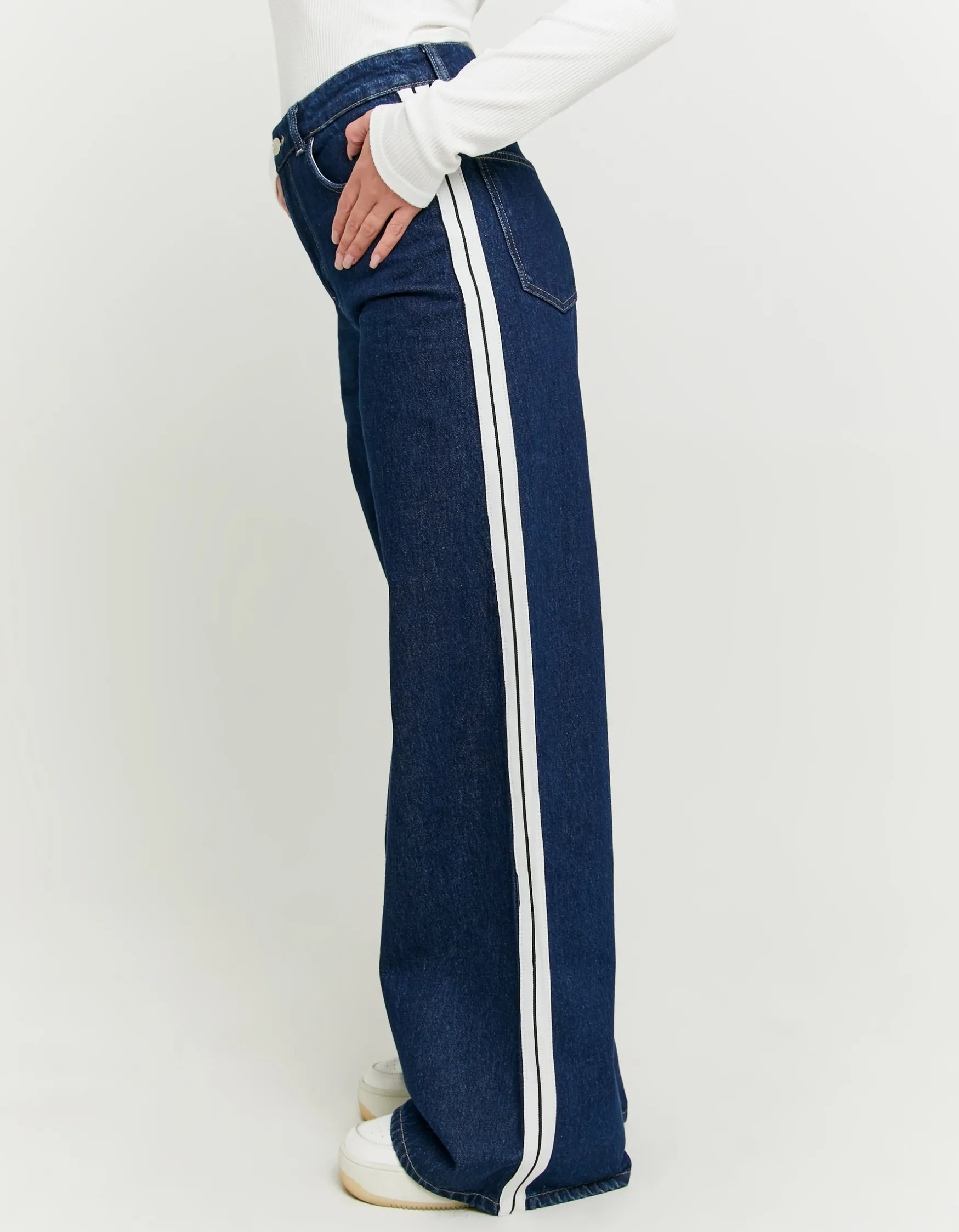 Tally Weijl High Waist Wide Leg Jeans mit Seitenbänder^ Jeans