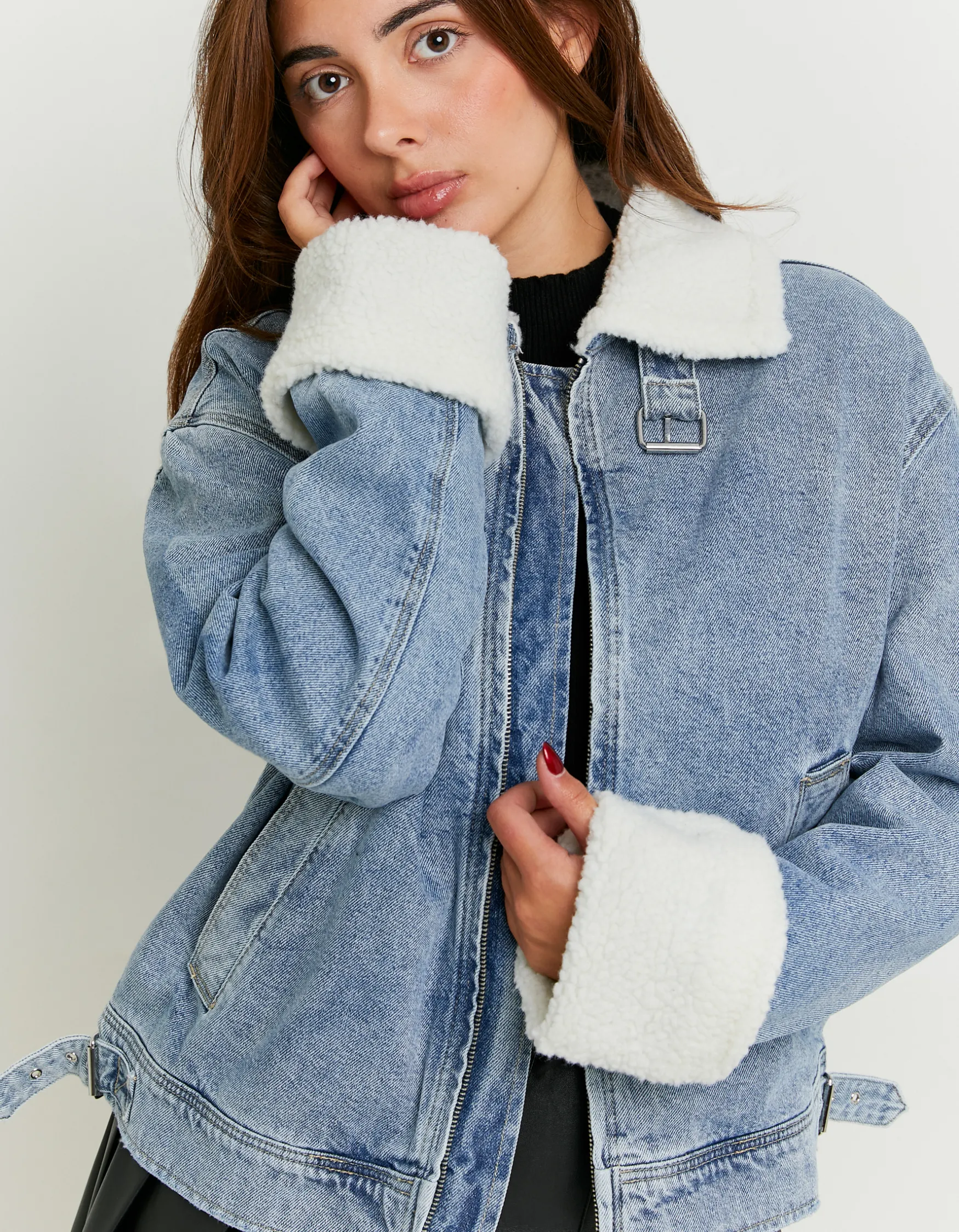 Tally Weijl Jeansjacke mit Shearling Details^ Jacken