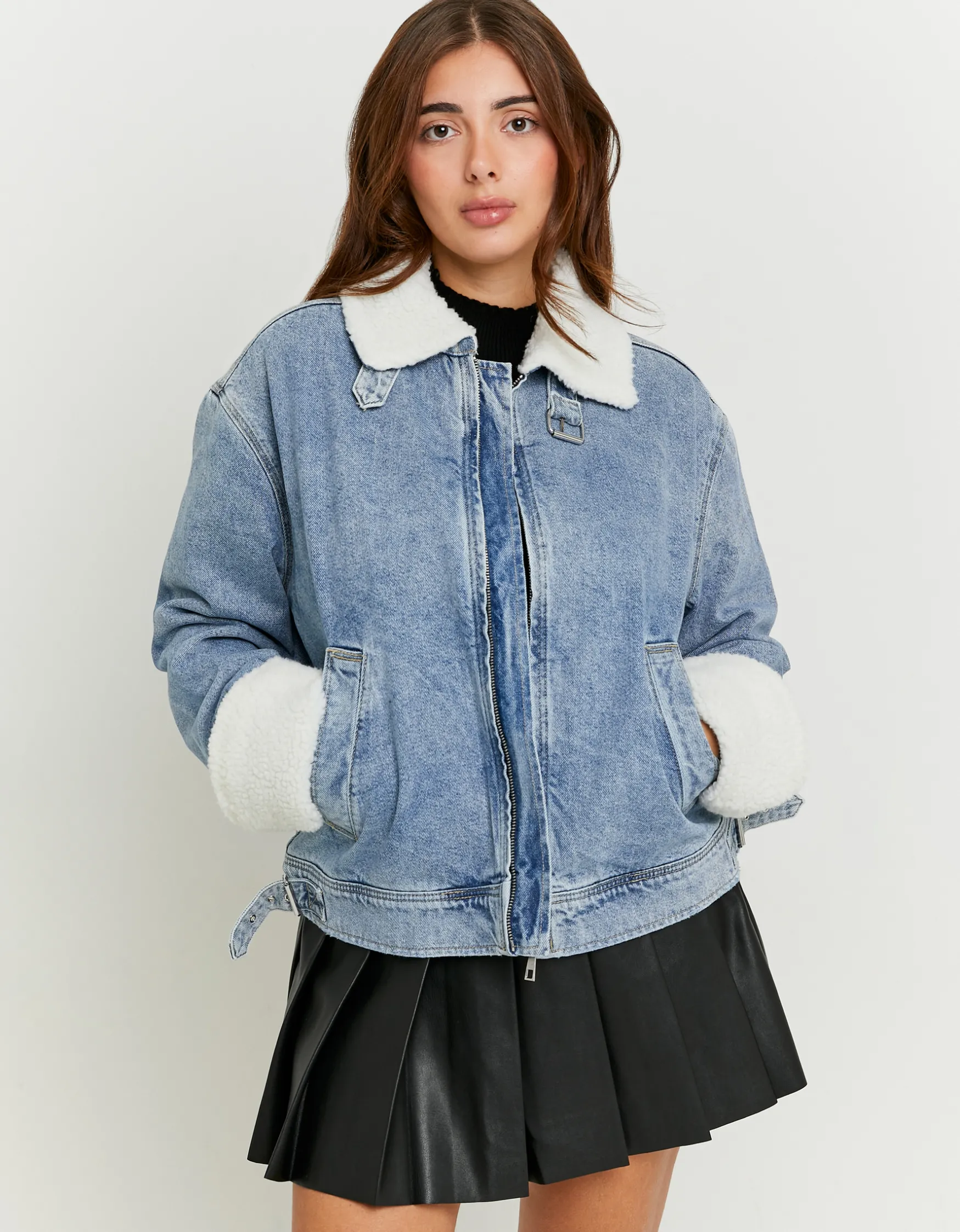 Tally Weijl Jeansjacke mit Shearling Details^ Jacken