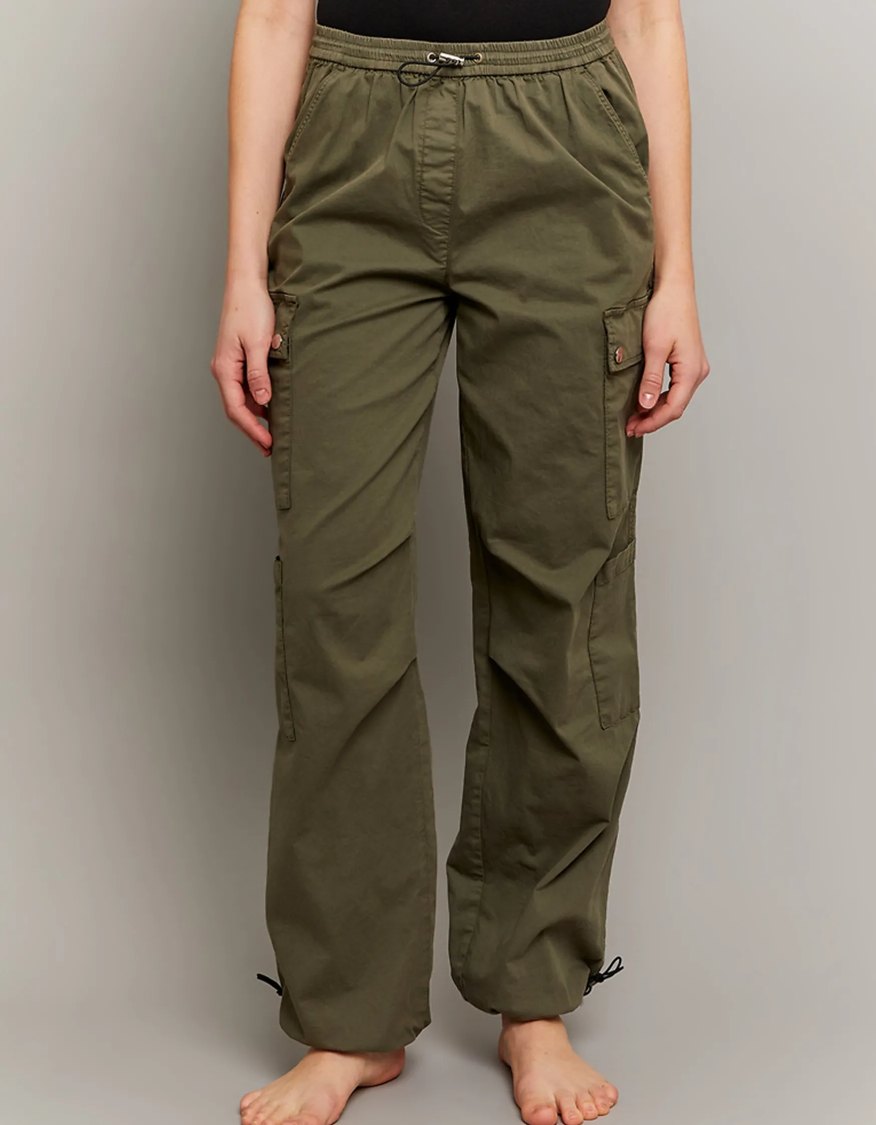 Tally Weijl Khaki High Waist Parachute-Hose^ Hosen | Cargo & Parachute