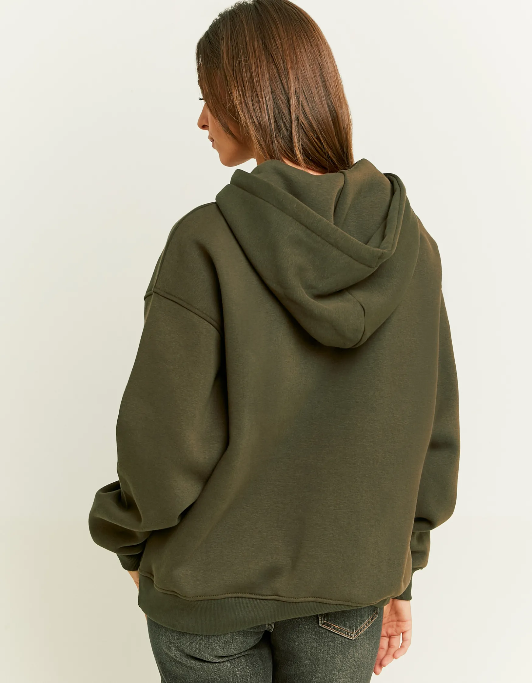 Tally Weijl Khakifarbenes Oversized Sweatshirt mit Print^ Sweatshirts & Hoodies