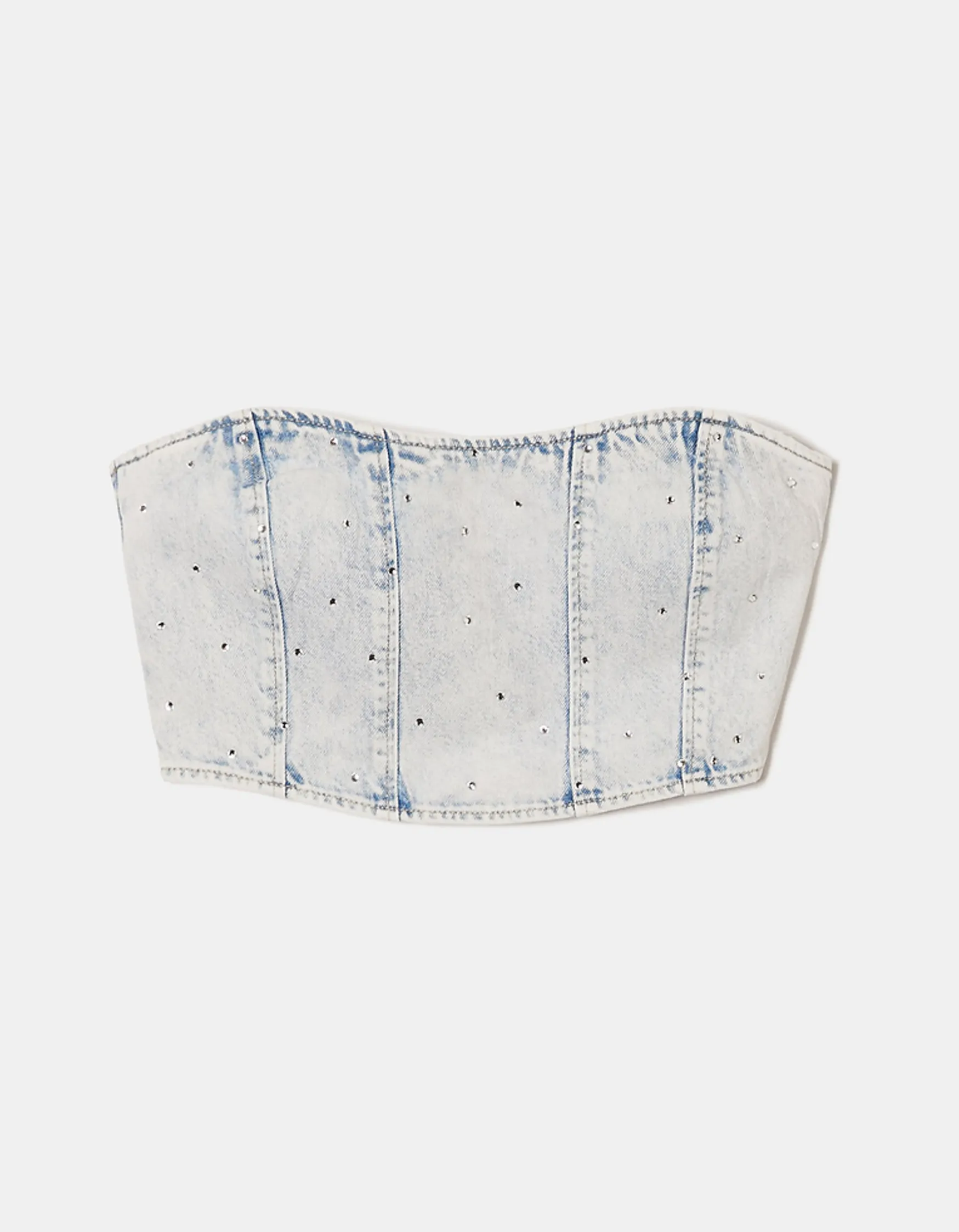 Tally Weijl Korsett-Top aus Denim mit Strass^ Tops