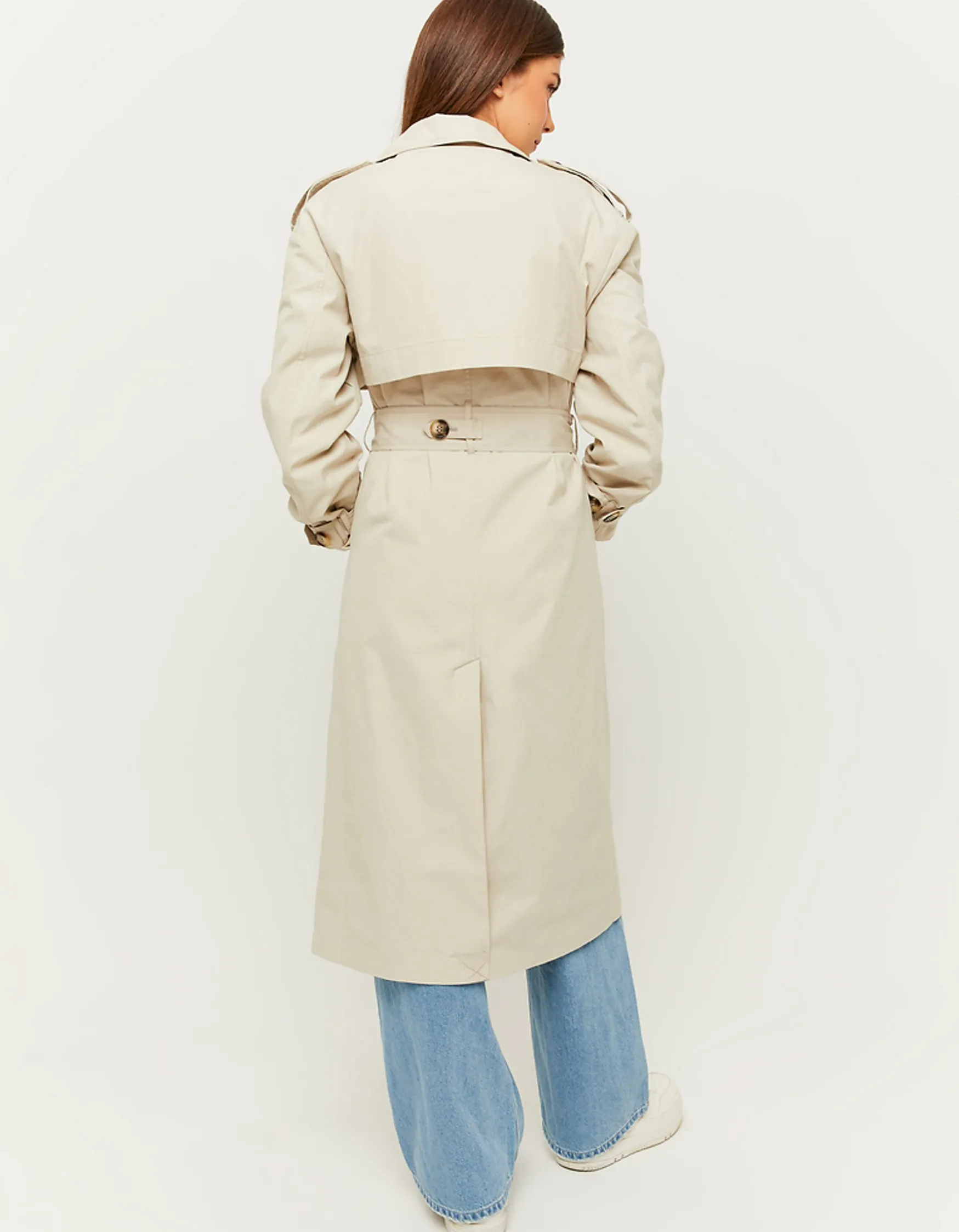 Tally Weijl Langer Trenchcoat in Beige^ Jacken