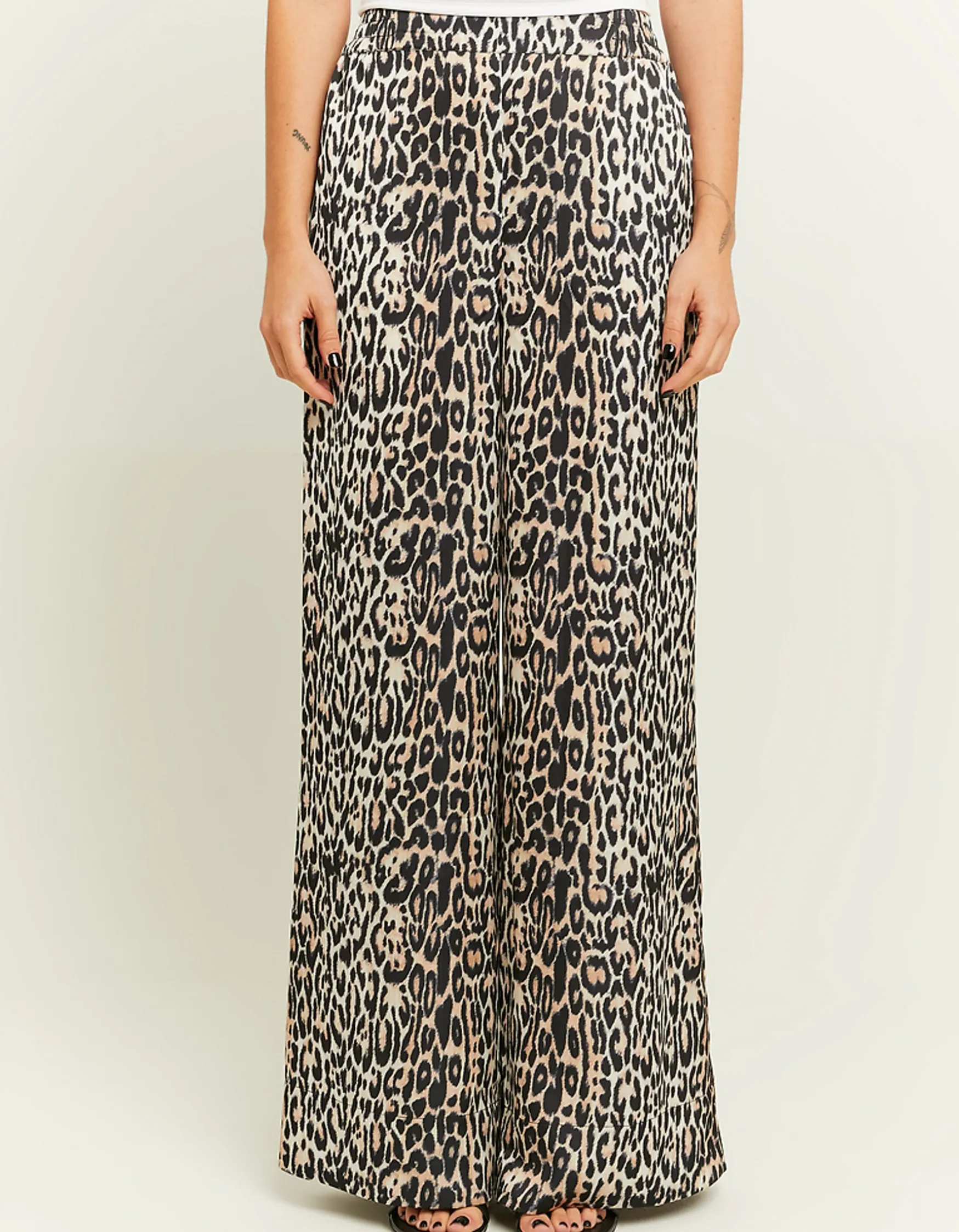 Tally Weijl Leo-Print Satin Wide Leg Hose^ Hosen