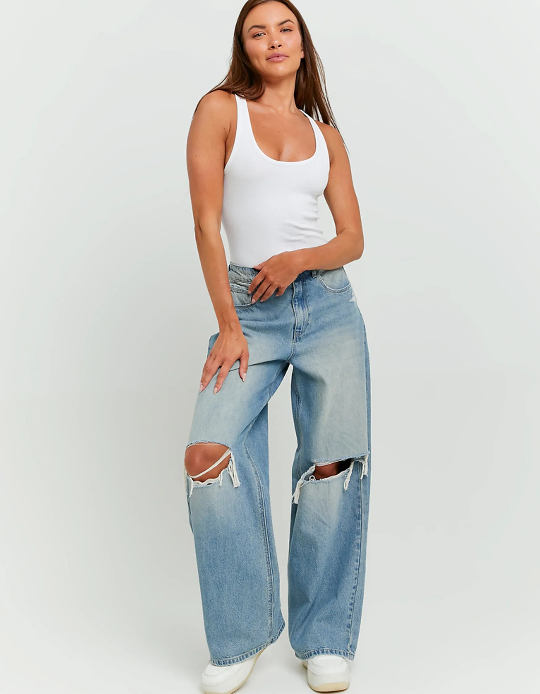 Tally Weijl Mid Waist Destroy Skater Jeans^ Jeans