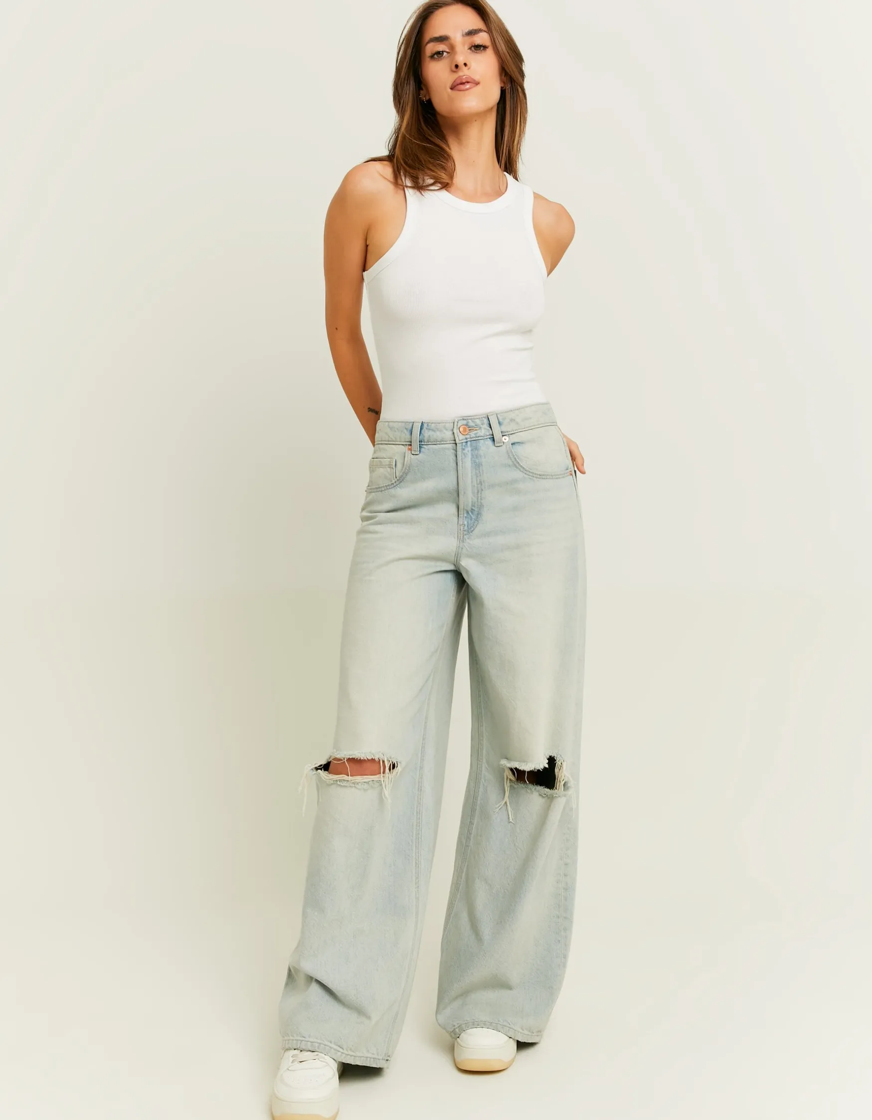 Tally Weijl Mid Waist Jeans im "Destroyed" Look^ Jeans