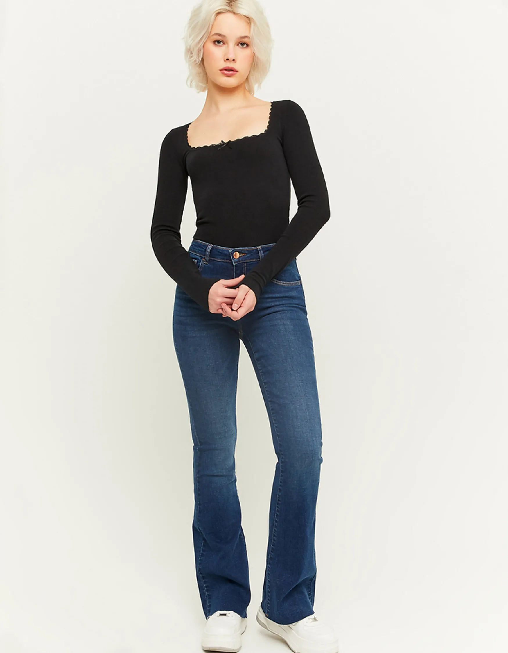 Tally Weijl Mid Waist Push Up Flare Jeans^ Jeans