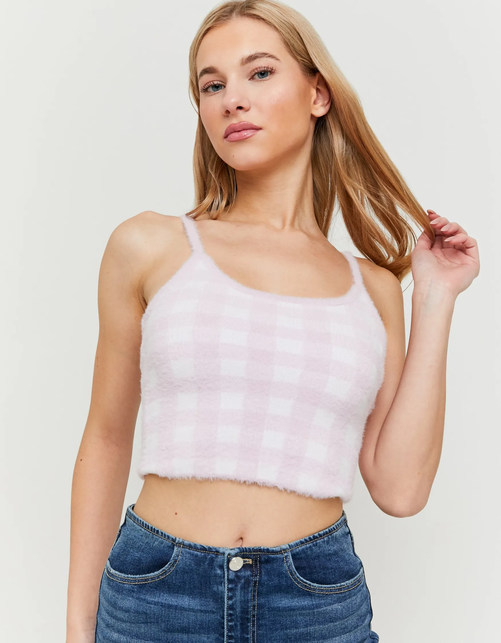 Tally Weijl Pinker karierter BH^ Strick | Tops