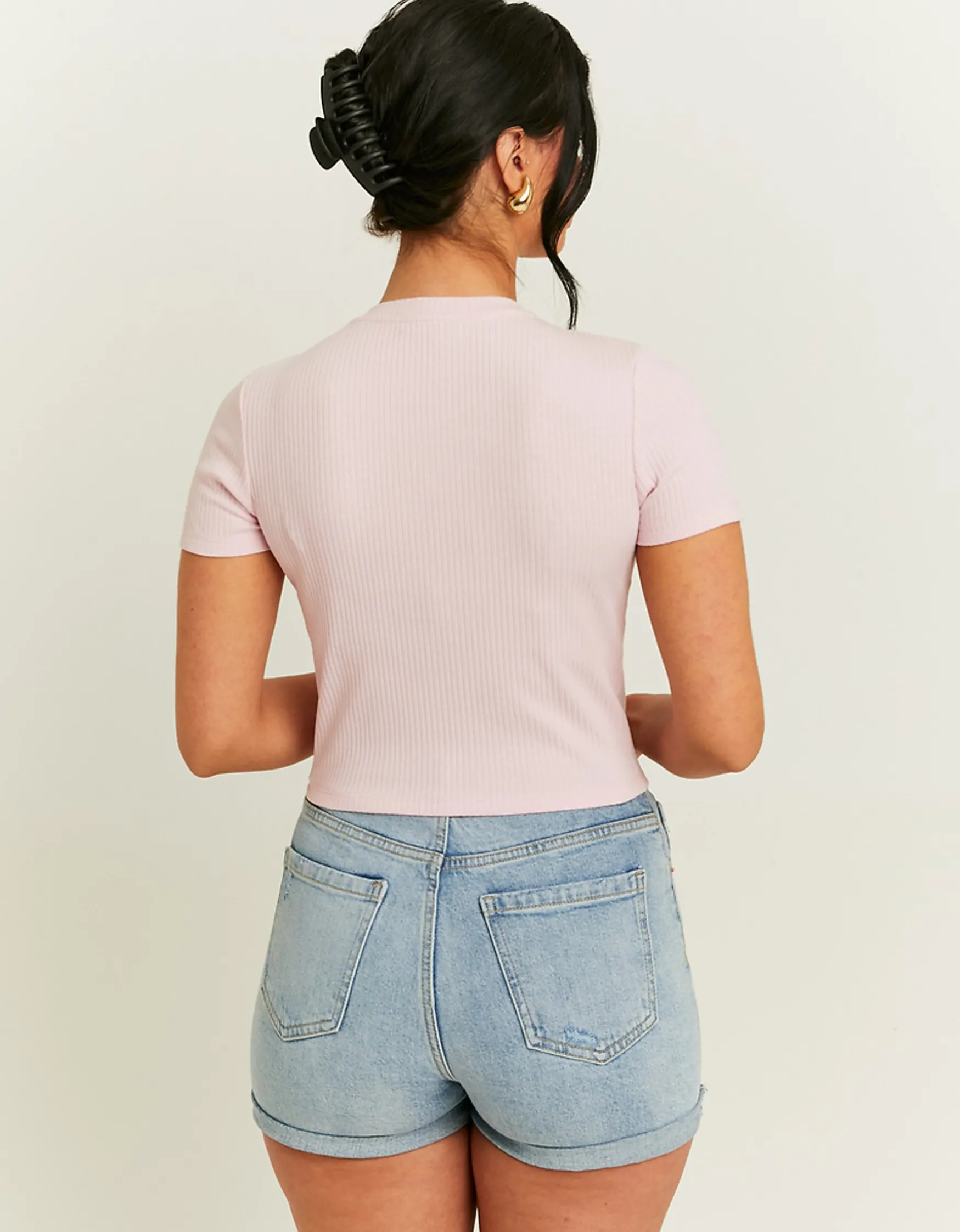 Tally Weijl Pinkes Basic Cropped Top^ Tops | Basic T-Shirts