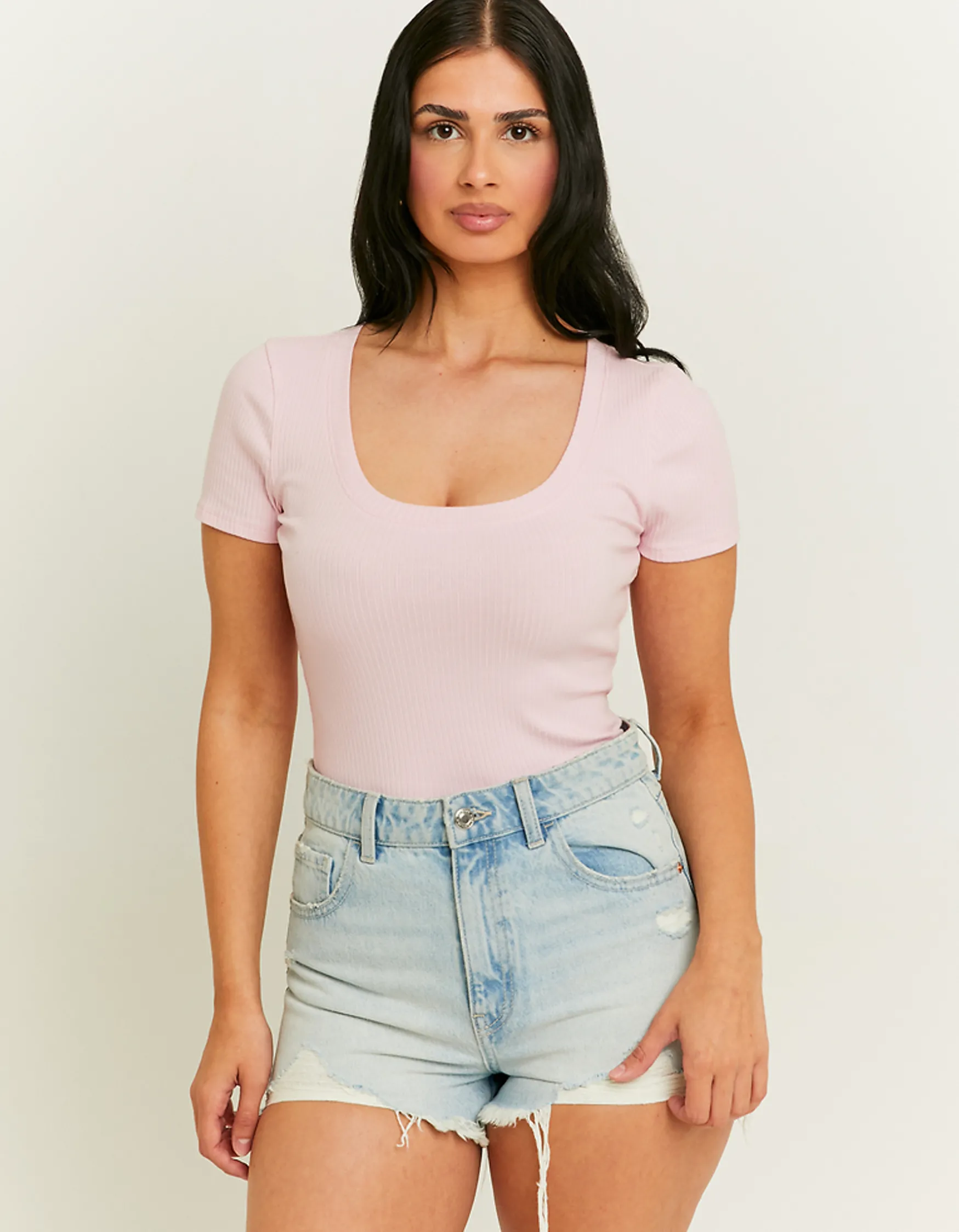 Tally Weijl Pinkes Basic Regular Fit T-Shirt^ Leggings | Basic T-Shirts