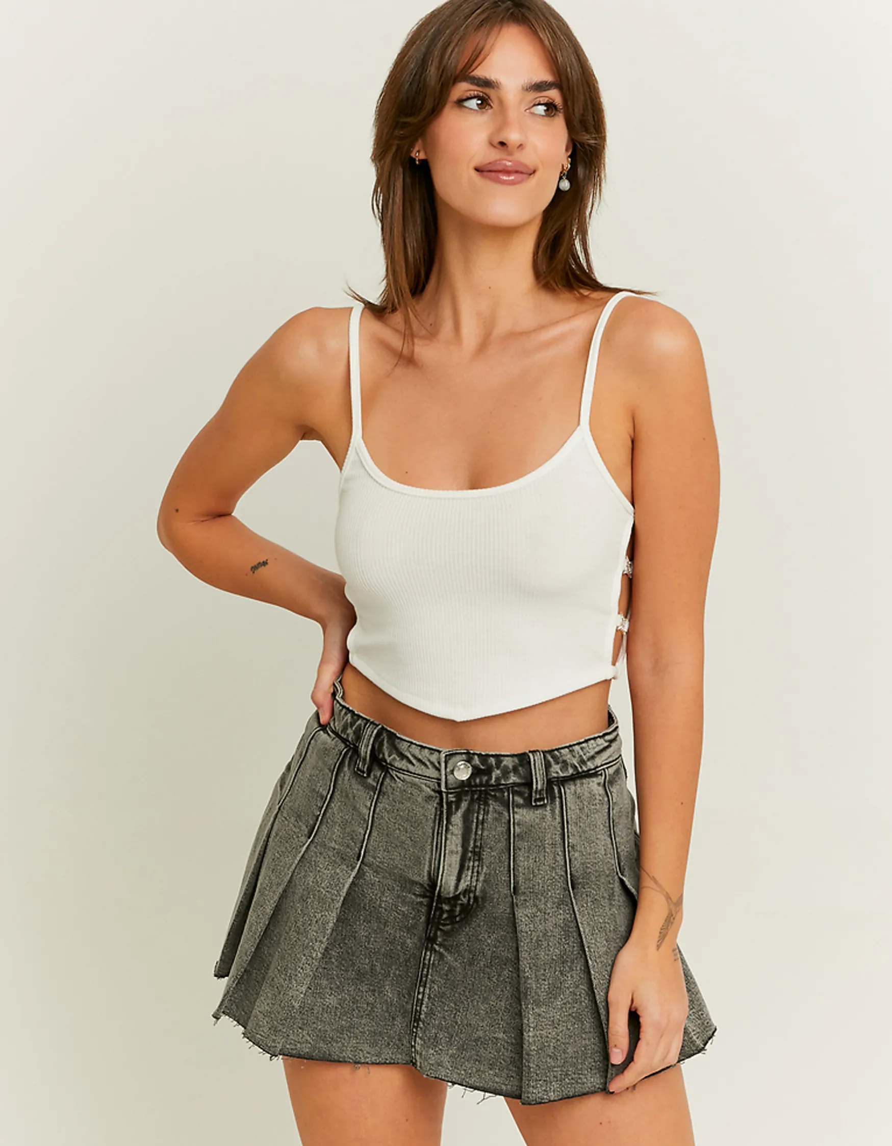 Tally Weijl Plissierter Denim Skort^ Röcke | Shorts