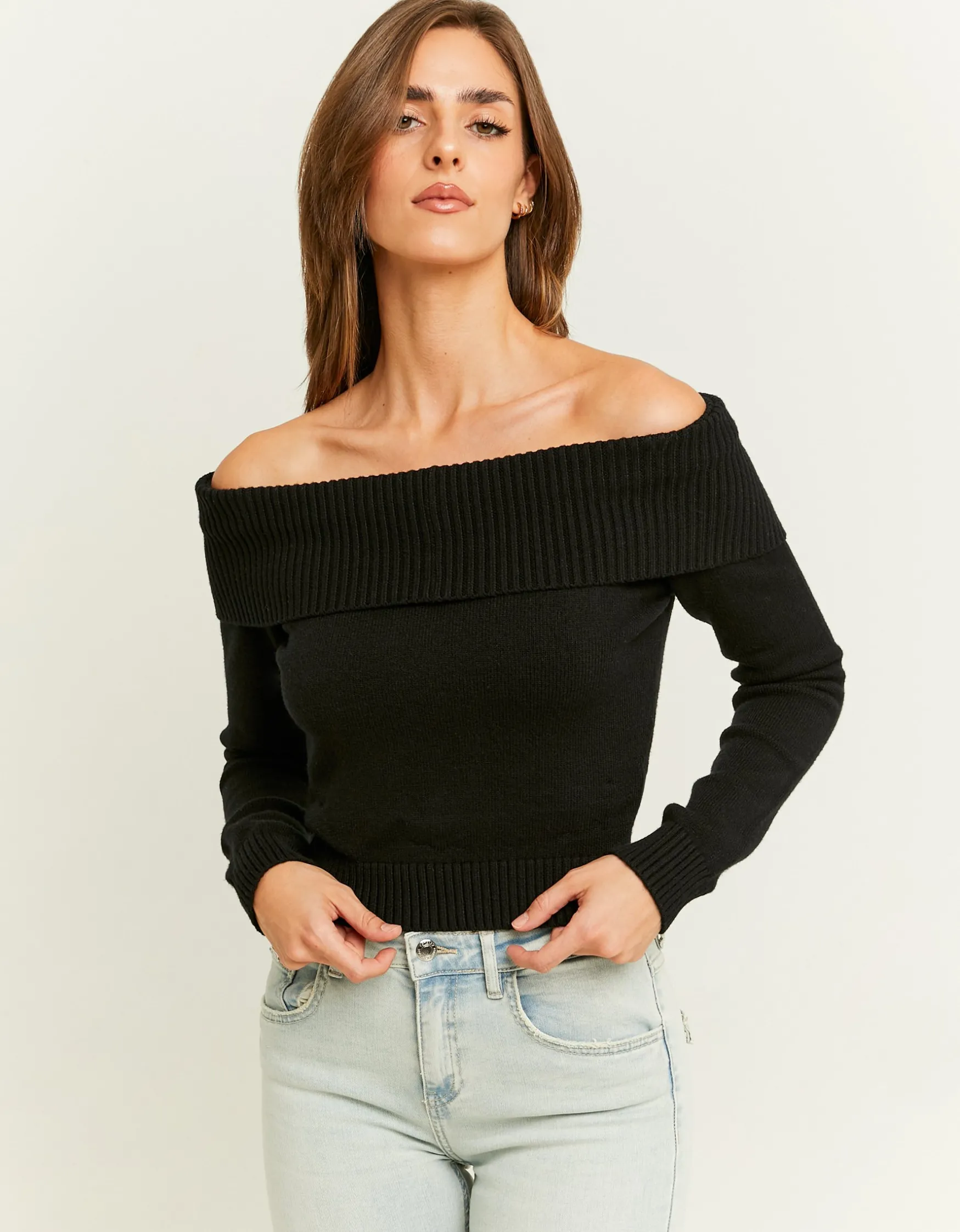 Tally Weijl er enganliegender Off-Shoulder-Pullover^ Strick