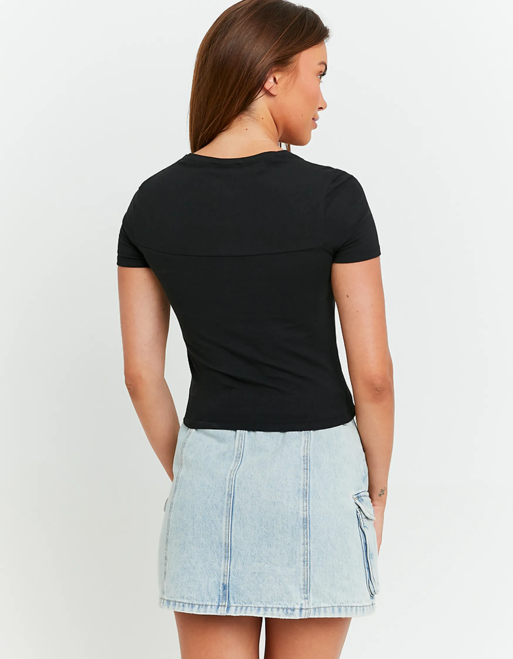 Tally Weijl es Basic T-Shirt mit seitlichem Ausschnitt^ Basic T-Shirts